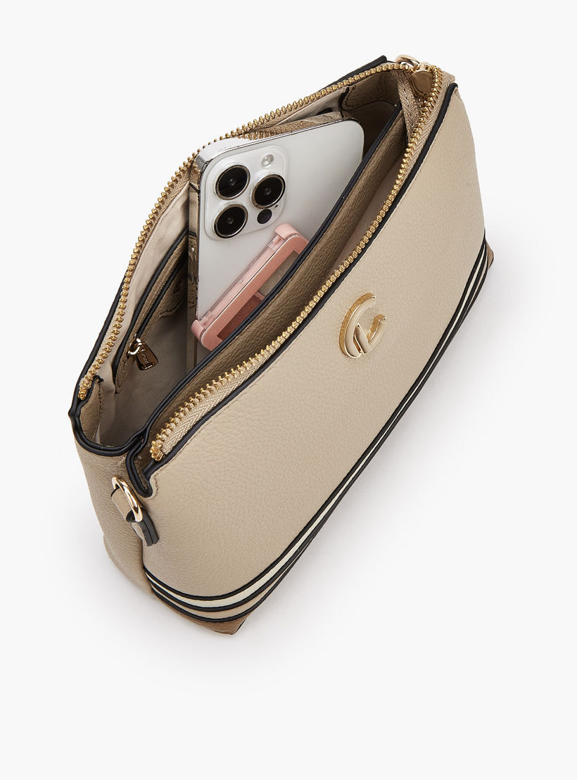 Le Confort Striped Crossbody Bag with Zip Closure-women-bagsandwallets-handbags-image-14