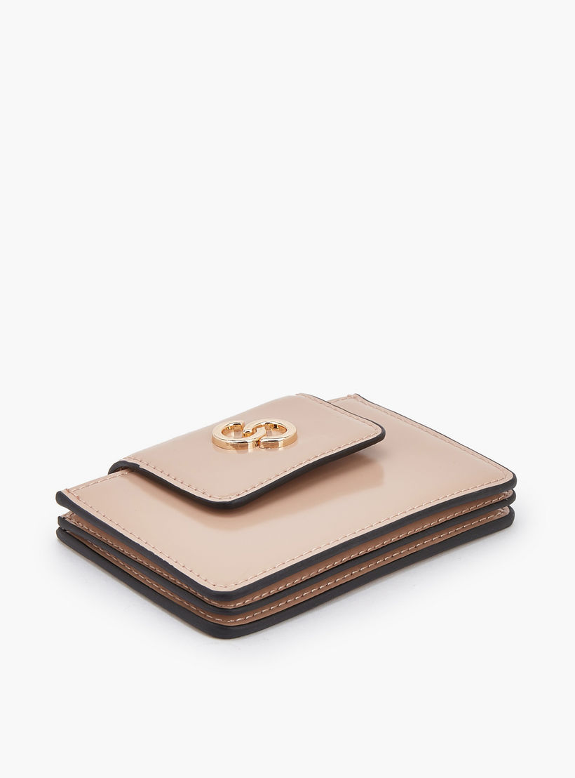 محفظة بطاقات سادة بزر إغلاق من سيليست-women-bagsandwallets-wallets-image-4