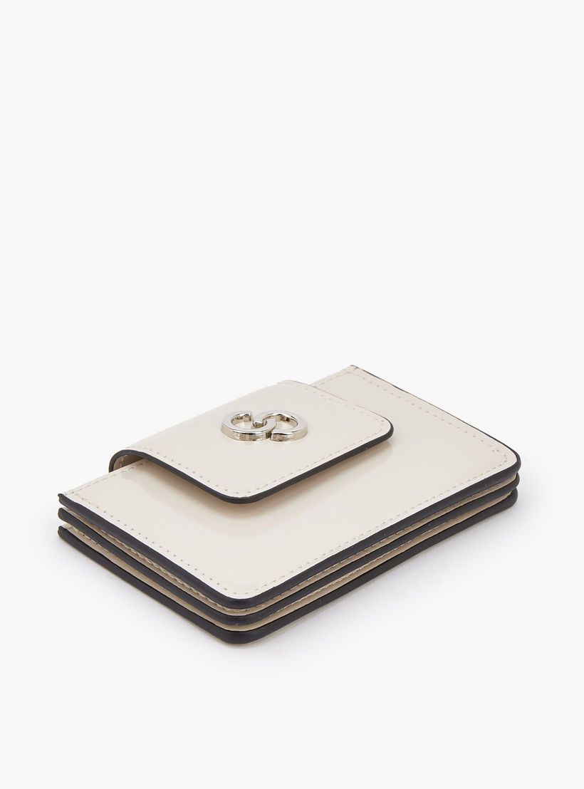 محفظة بطاقات سادة بزر إغلاق من سيليست-women-bagsandwallets-wallets-image-4