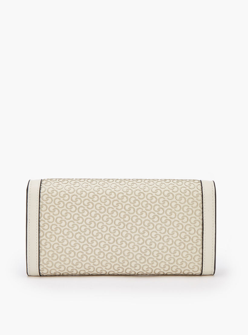 محفظة بطبعة مونوجرام وزر إغلاق كبس من سيليست-women-bagsandwallets-wallets-image-3