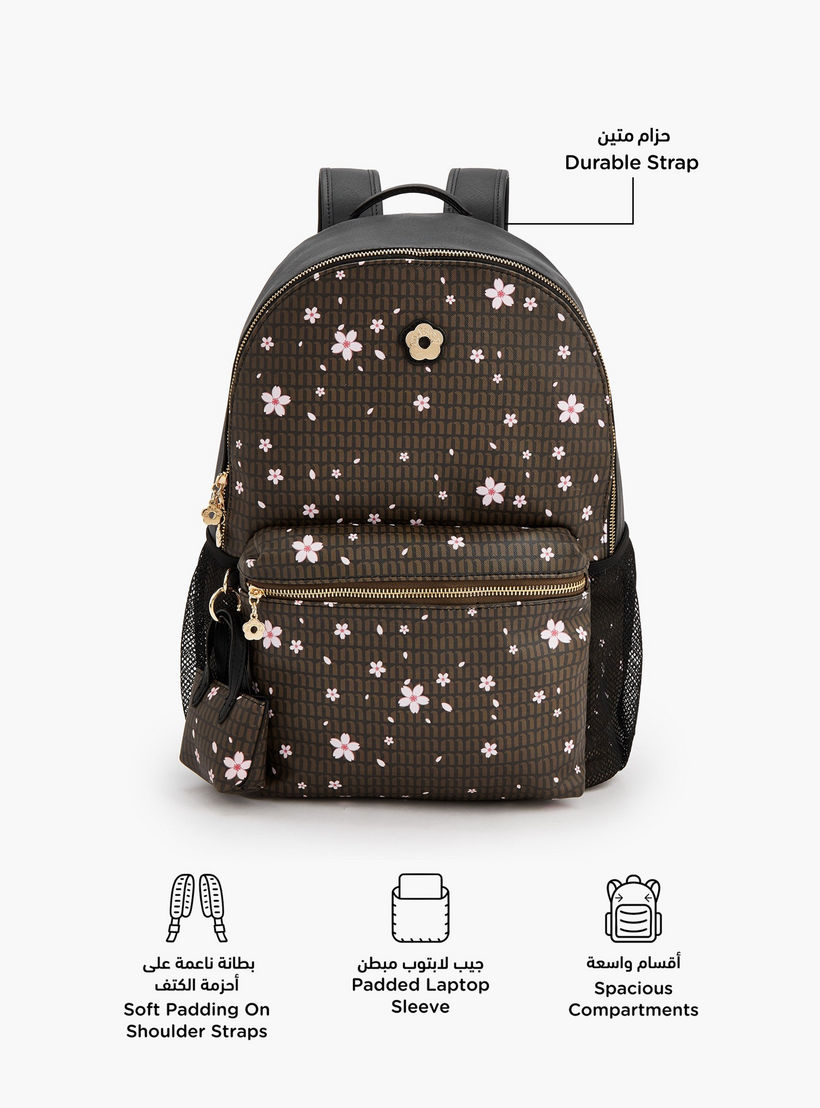 Missy Floral Print Backpack with Adjustable Shoulder Straps-women-bagsandwallets-backpacks-image-2