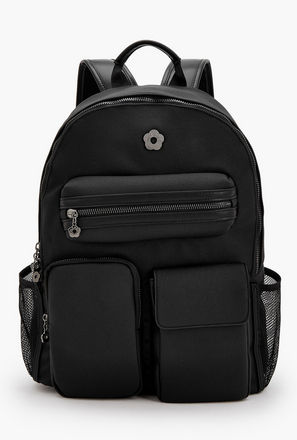 شنطة ظهر سادة بجيب أمامي من ميسي-women-bagsandwallets-backpacks-image-1