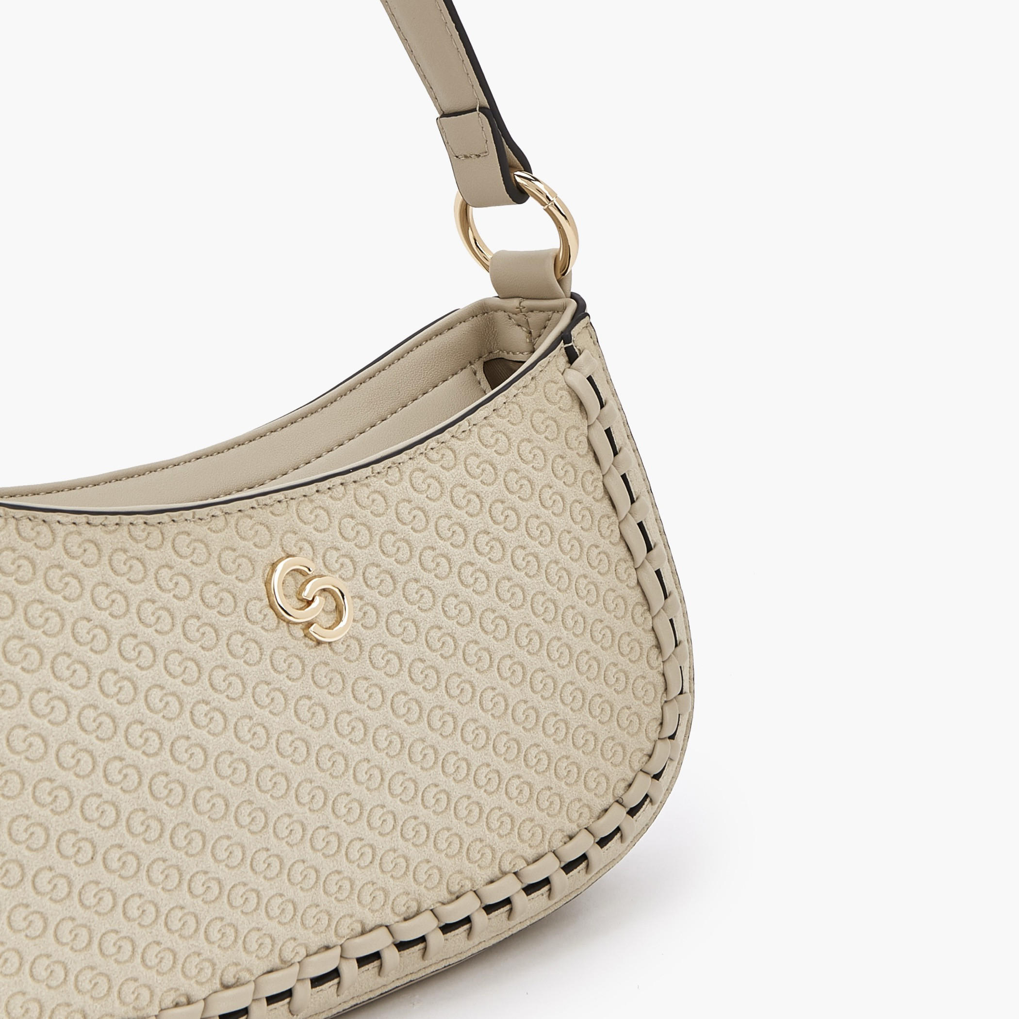 Celeste Monogram Embossed Shoulder Bag with Zip Closure-women-bagsandwallets-handbags-image-3