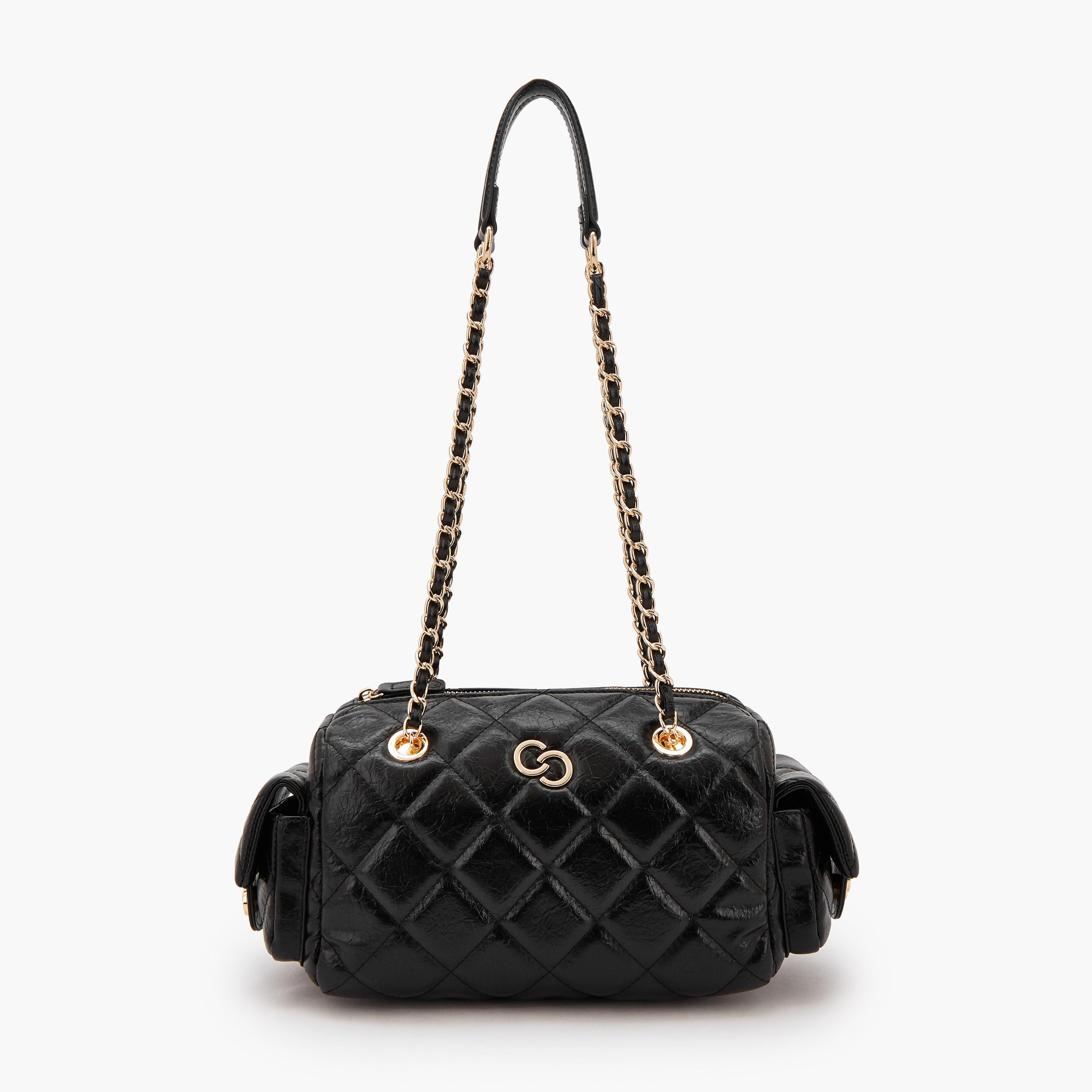 Celeste Quilted Shoulder Bag with Double Handle-women-bagsandwallets-handbags-image-1