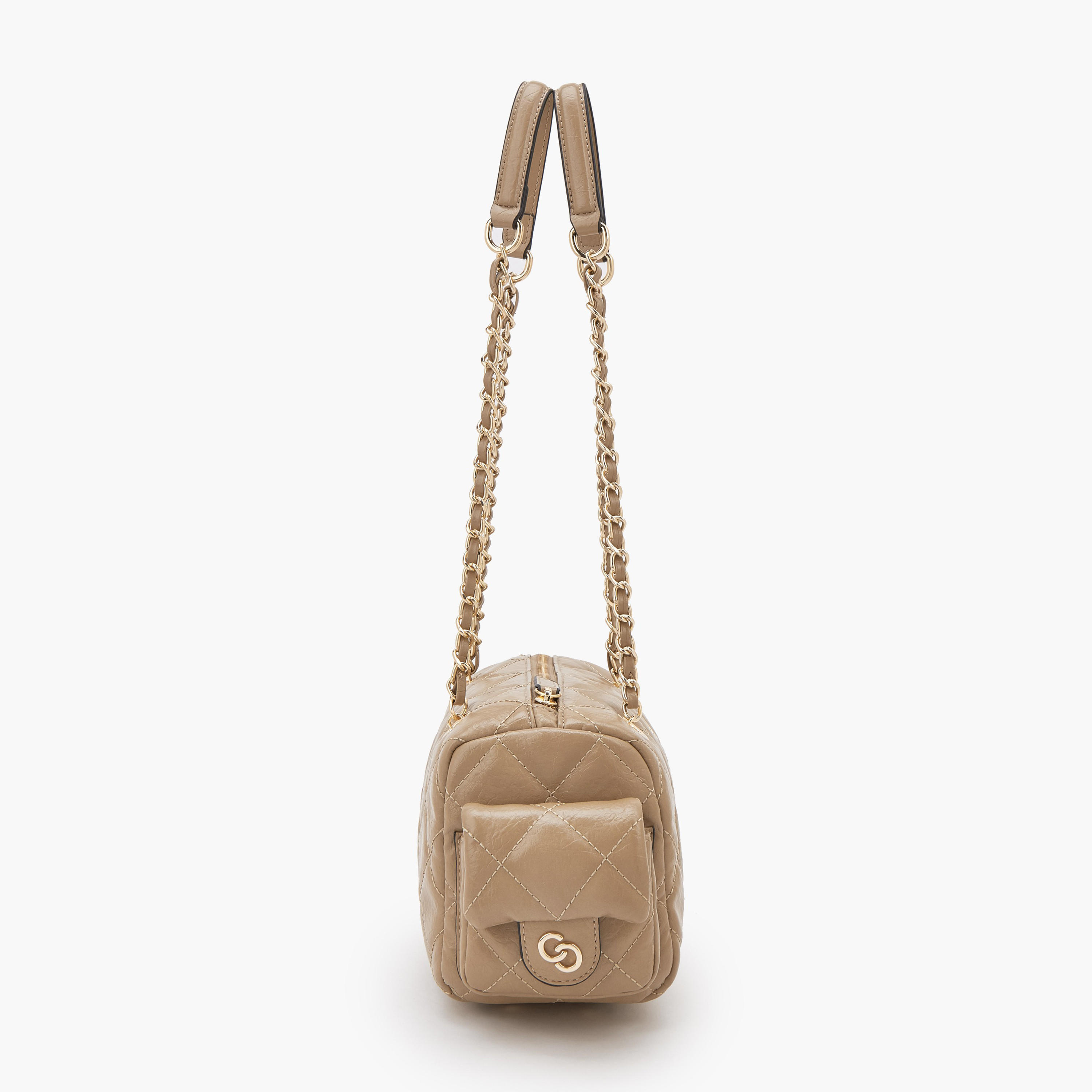 Celeste Quilted Shoulder Bag with Double Handle-women-bagsandwallets-handbags-image-1