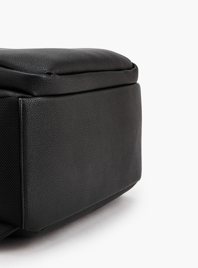 شنطة ظهر بارزة الملمس مع محفظة بطبعات من ميسي-women-bagsandwallets-backpacks-image-7