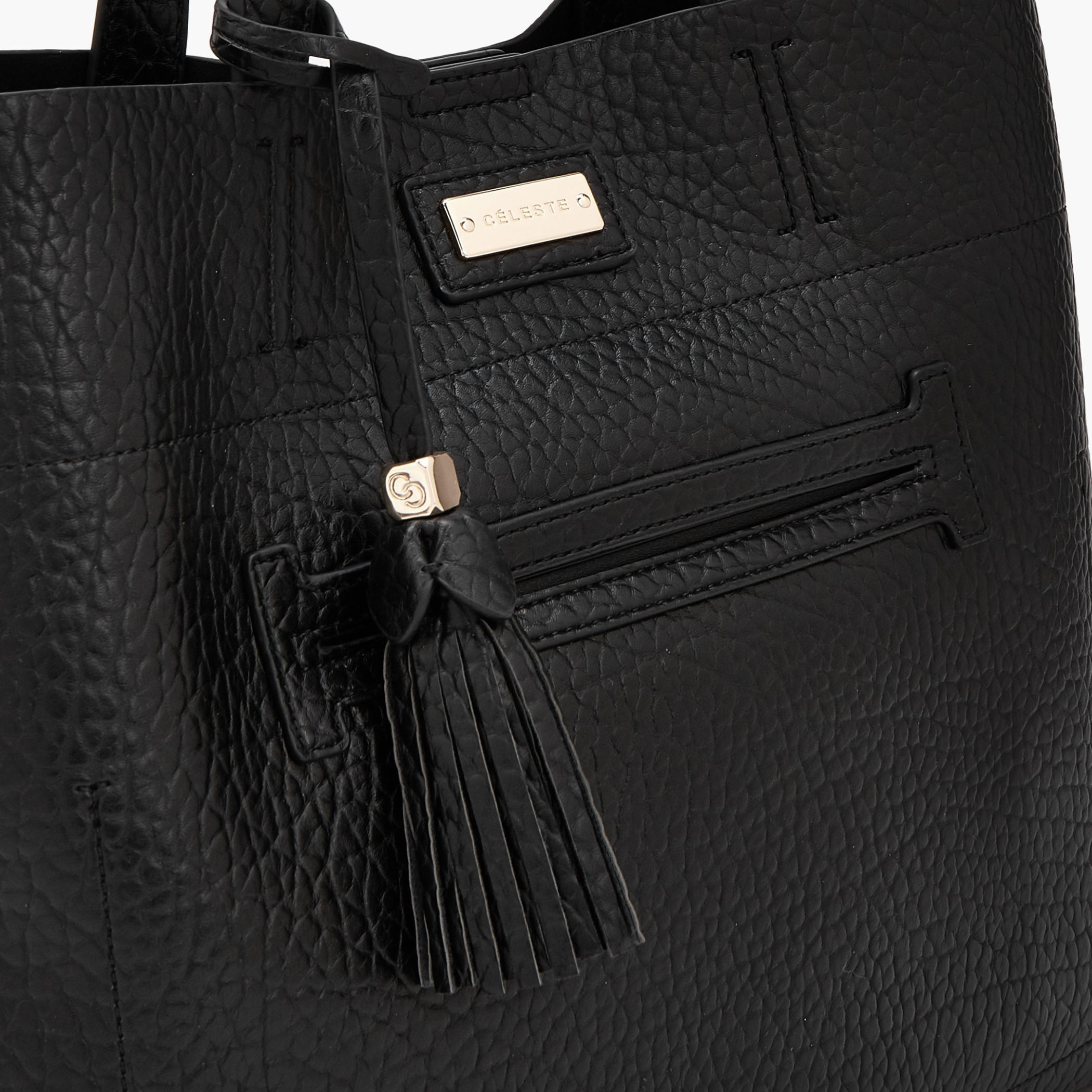 Celeste Textured Tote Bag with Pouch-women-bagsandwallets-handbags-image-10