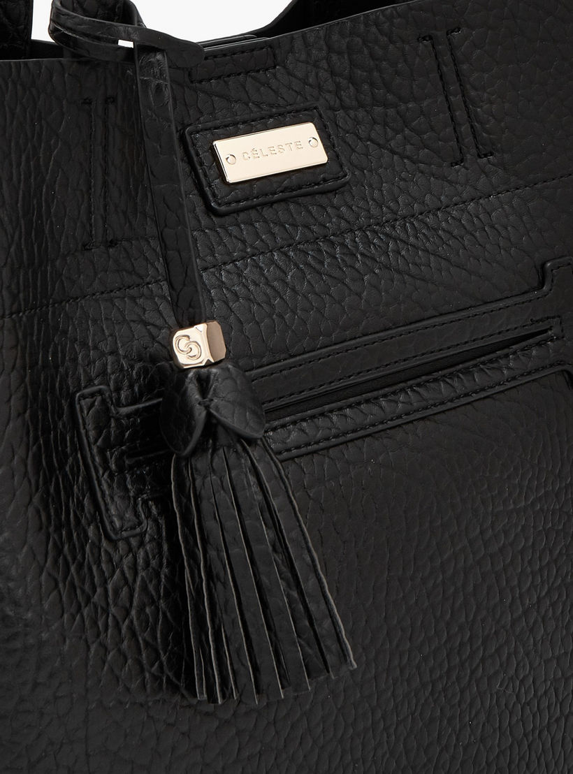 Celeste Textured Tote Bag with Pouch-women-bagsandwallets-handbags-image-10