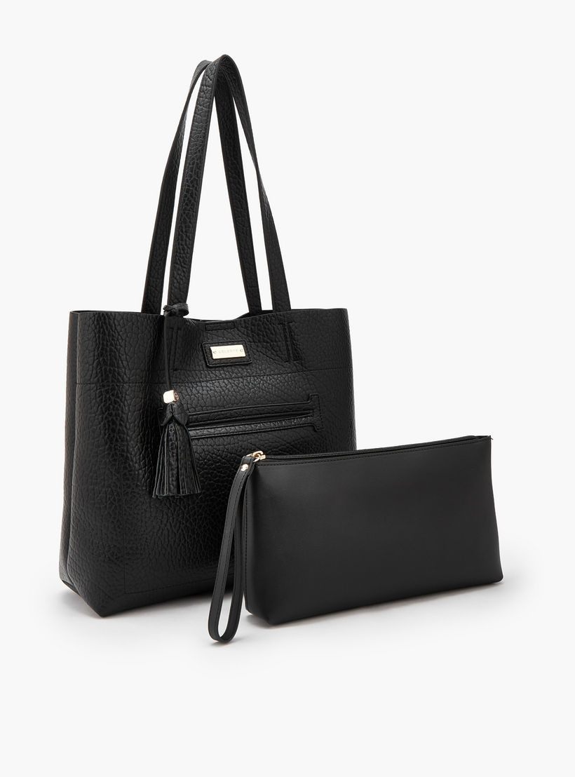 Celeste Textured Tote Bag with Pouch-women-bagsandwallets-handbags-image-4