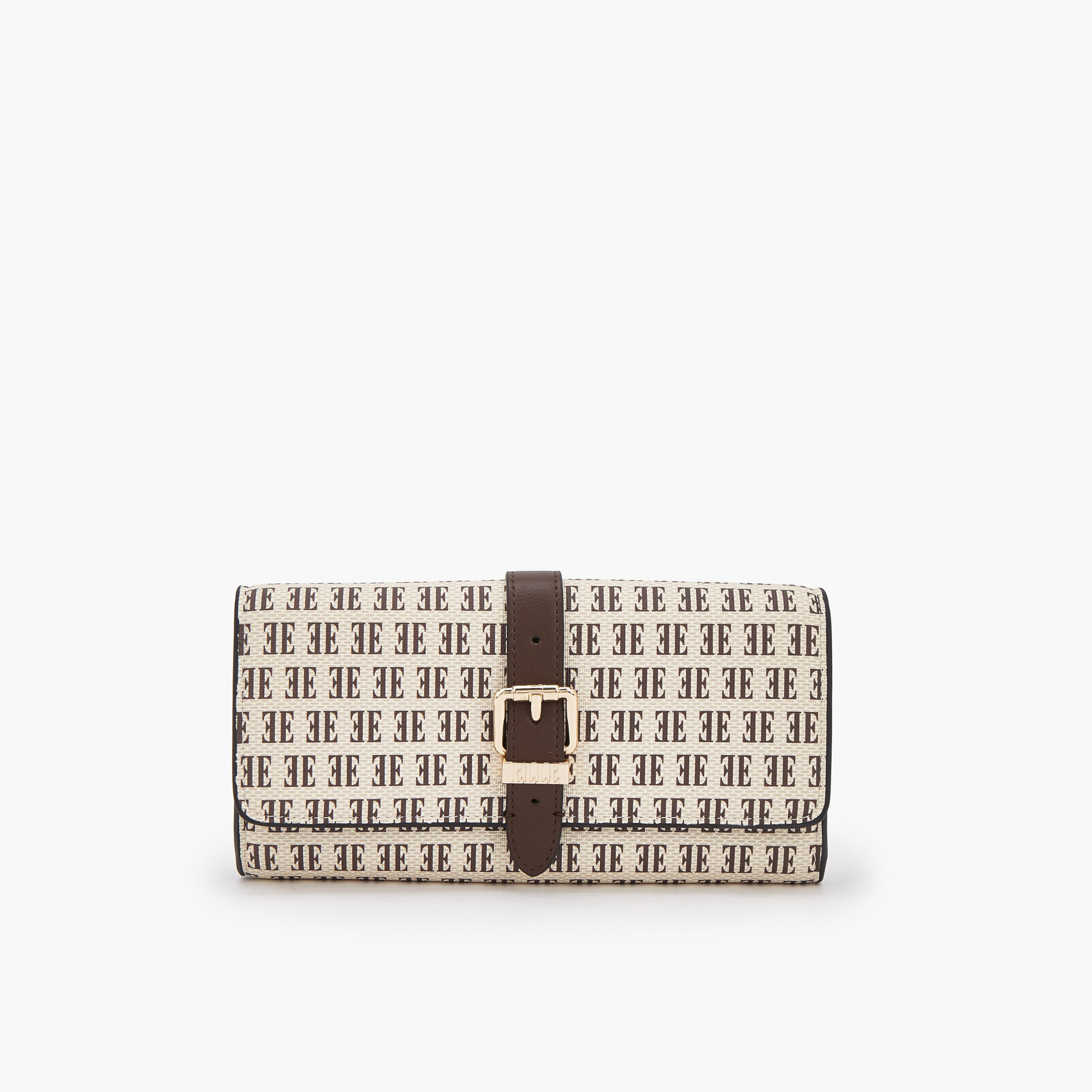 محفظة بطبعة مونوجرام مع إغلاق بزر كبس من إل-women-bagsandwallets-wallets-image-1