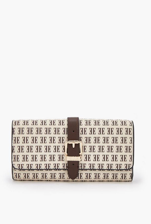 محفظة بطبعة مونوجرام مع إغلاق بزر كبس من إل-women-bagsandwallets-wallets-image-1