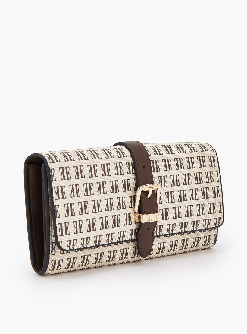 محفظة بطبعة مونوجرام مع إغلاق بزر كبس من إل-women-bagsandwallets-wallets-image-2