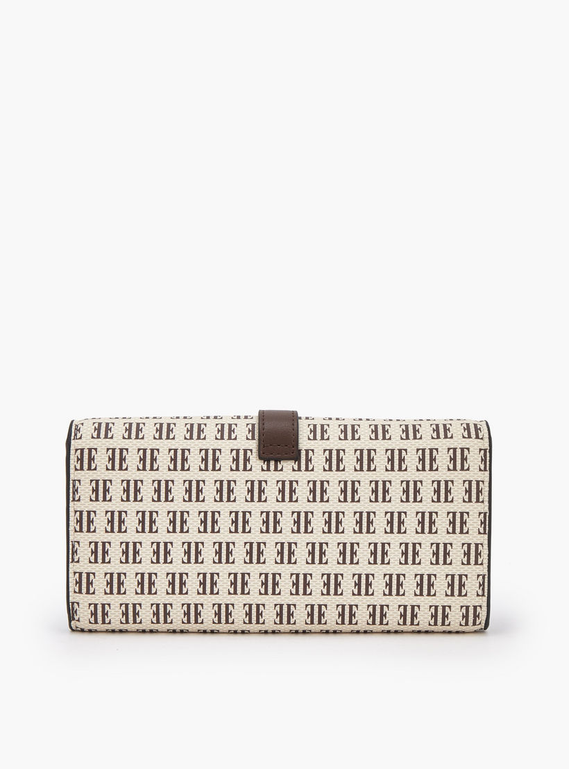 محفظة بطبعة مونوجرام مع إغلاق بزر كبس من إل-women-bagsandwallets-wallets-image-4