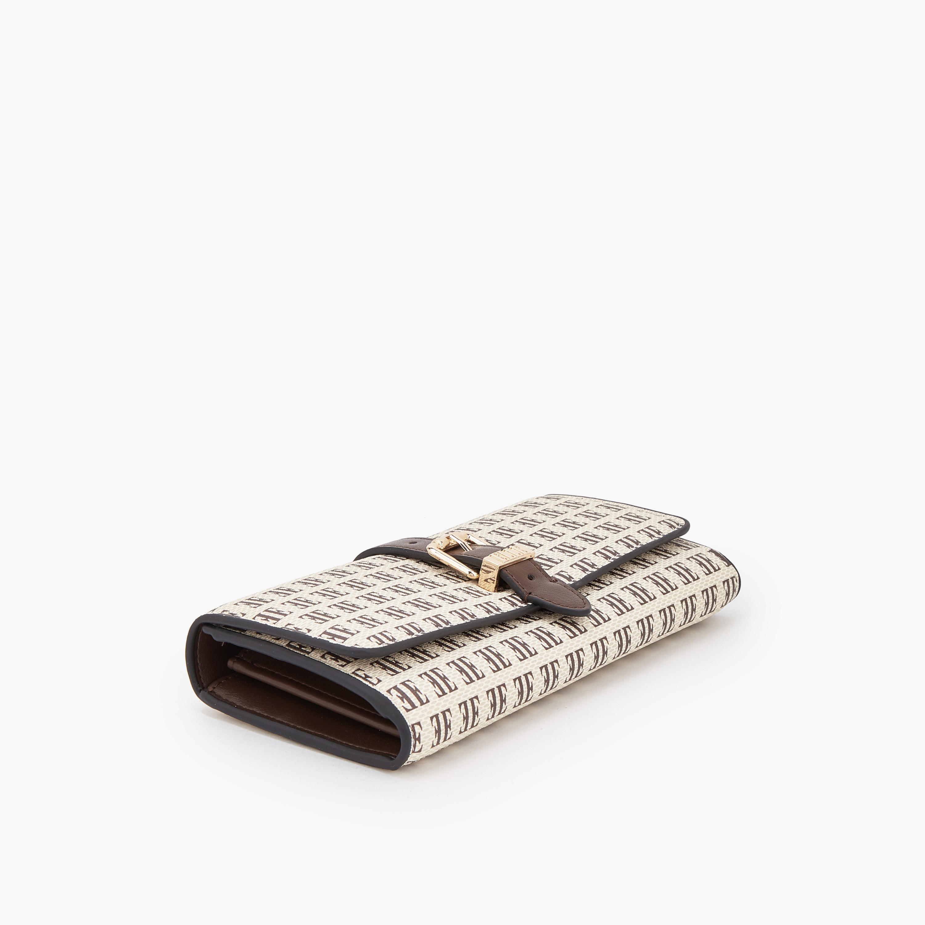 محفظة بطبعة مونوجرام مع إغلاق بزر كبس من إل-women-bagsandwallets-wallets-image-5