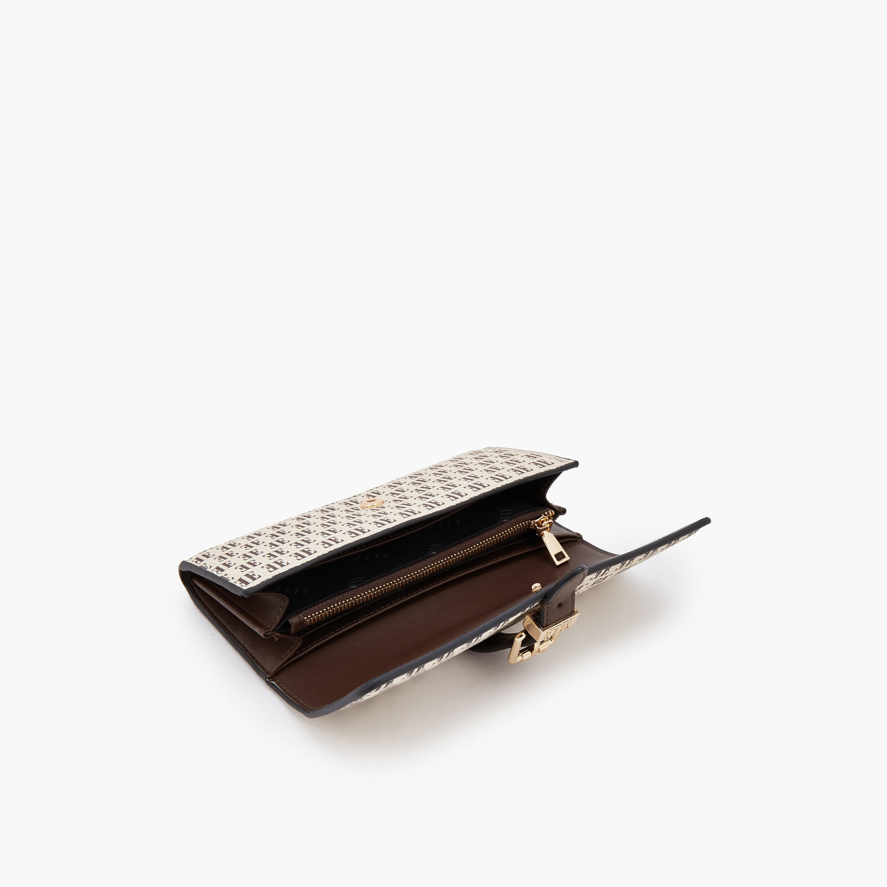محفظة بطبعة مونوجرام مع إغلاق بزر كبس من إل-women-bagsandwallets-wallets-image-6