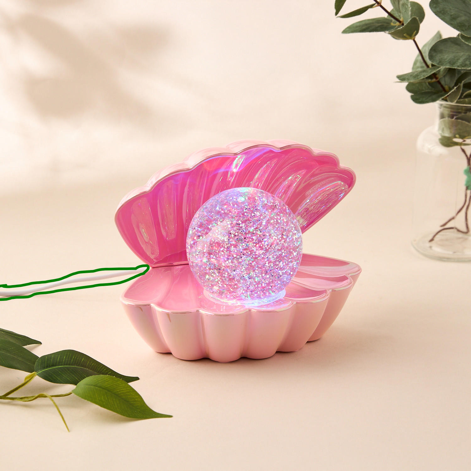 Pearl Shell Patterned Lamp with Glitter-household-lighting-decorativelighting-noveltylights-image-4