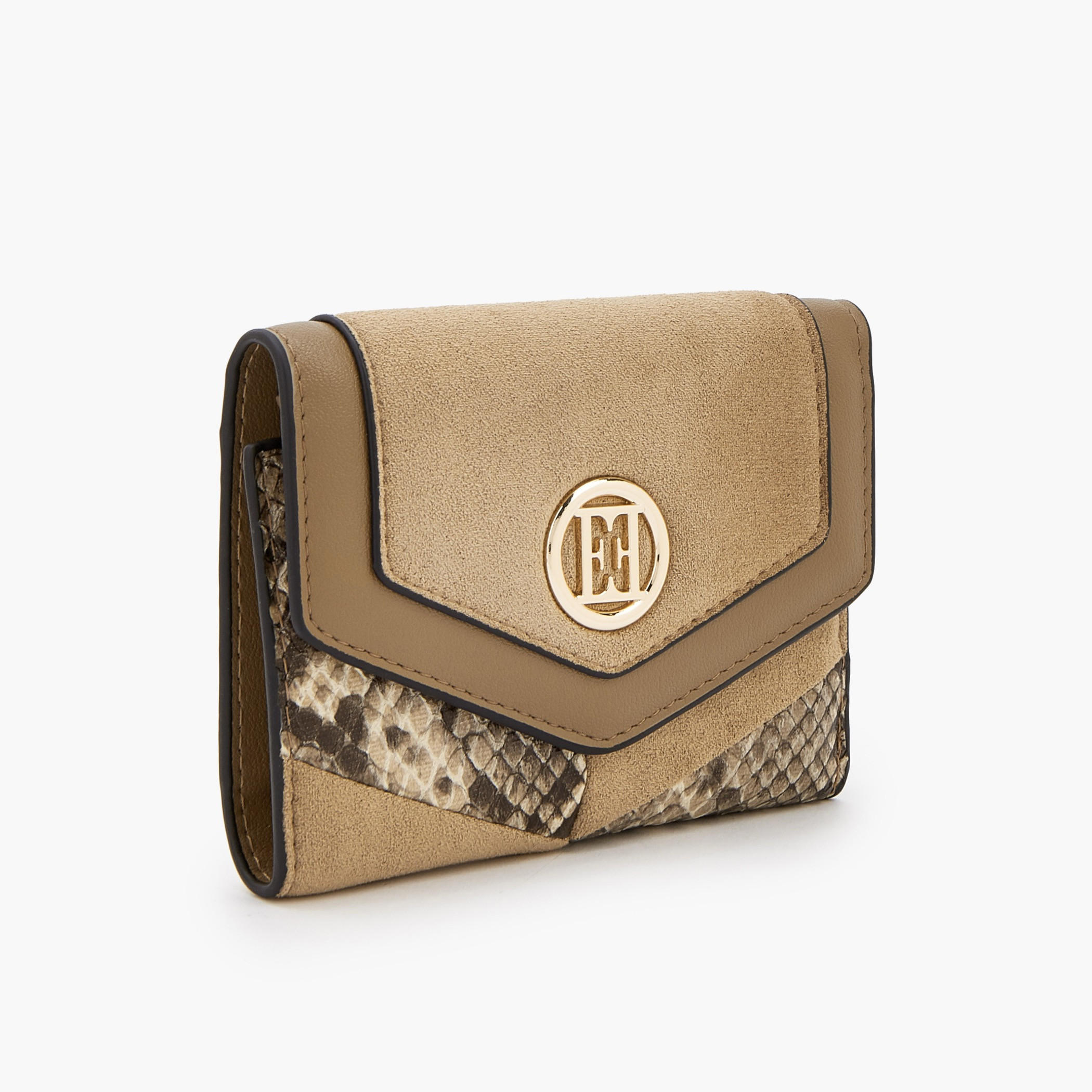 Elle Textured Tri-Fold Wallet with Button Closure-women-bagsandwallets-wallets-image-3
