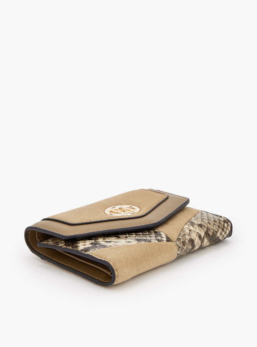 Elle Textured Tri-Fold Wallet with Button Closure-women-bagsandwallets-wallets-image-4