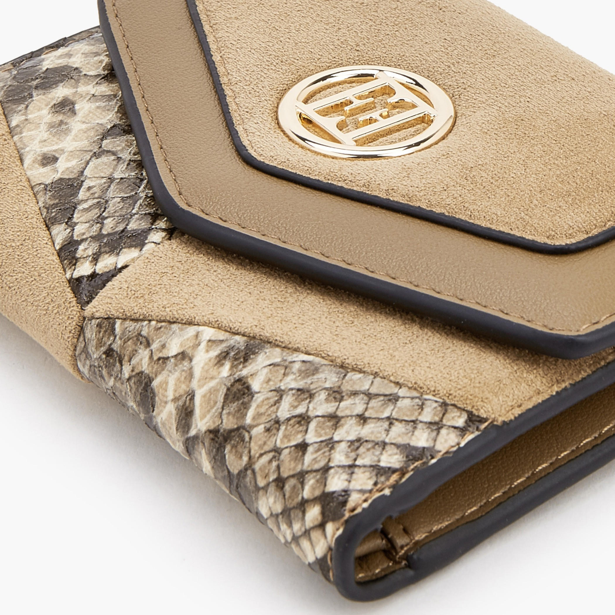 Elle Textured Tri-Fold Wallet with Button Closure-women-bagsandwallets-wallets-image-5