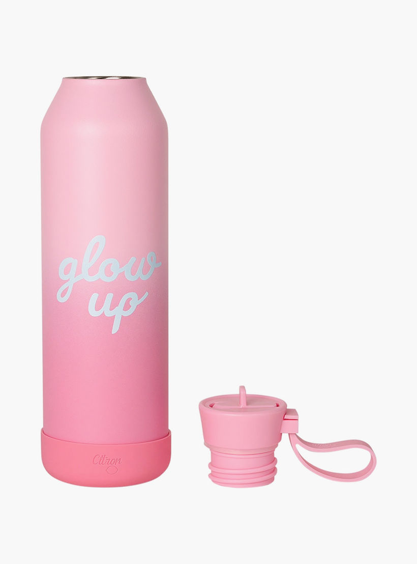 Glow Up Collection Water Bottle-750 Ml-Twisting Lid- (304 Stainless Steel) Multicolor \ 7X26.7-household-dining-drinkserveware-bottles-image-7