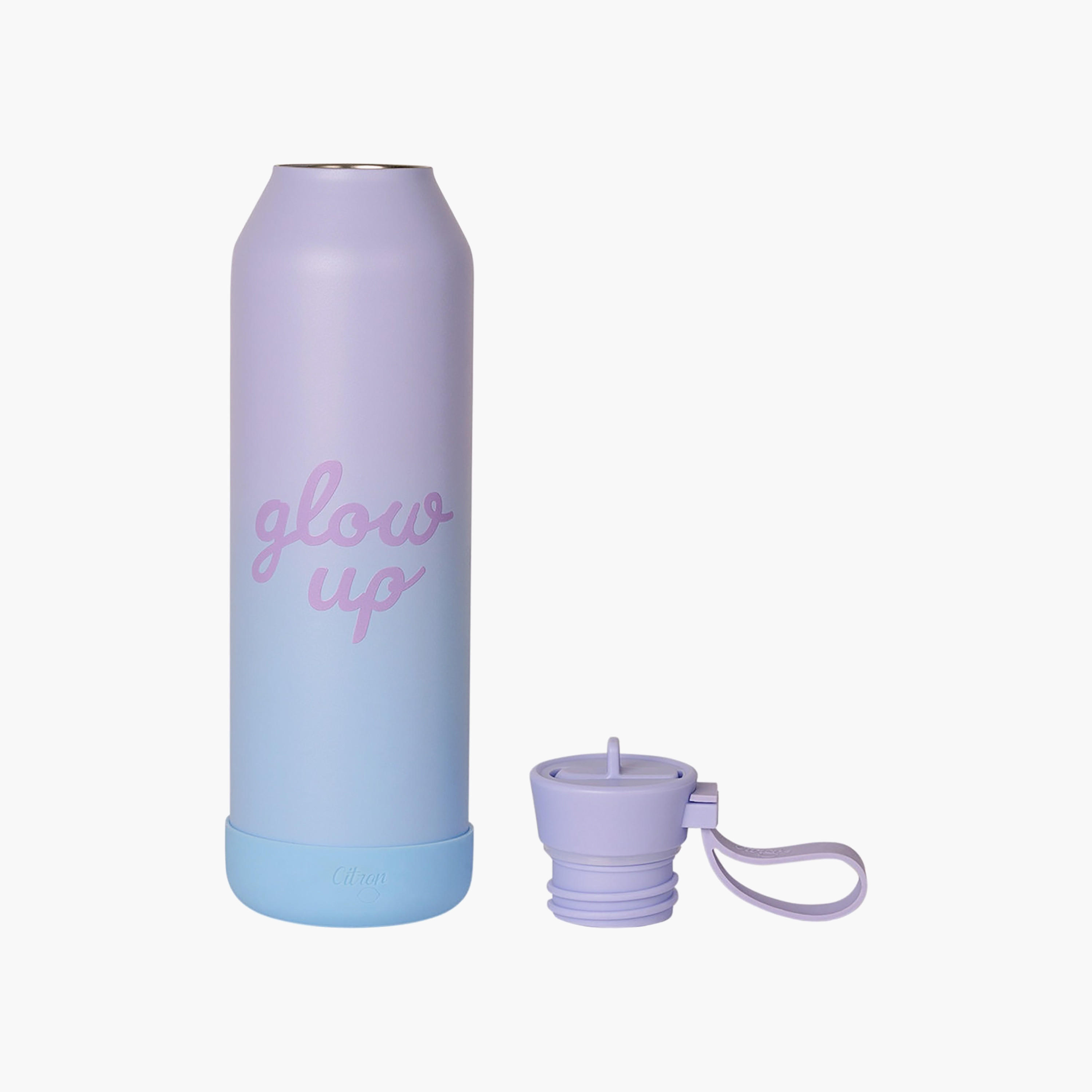 Glow Up Collection Water Bottle-750 Ml-Twisting Lid- (304 Stainless Steel) Multicolor \ 7X26.7-household-dining-drinkserveware-bottles-image-6