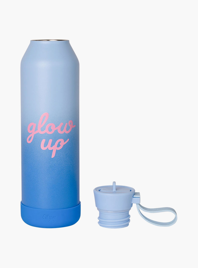 Glow Up Collection Water Bottle-750 Ml-Twisting Lid- (304 Stainless Steel) Multicolor \ 7X26.7-household-dining-drinkserveware-bottles-image-6