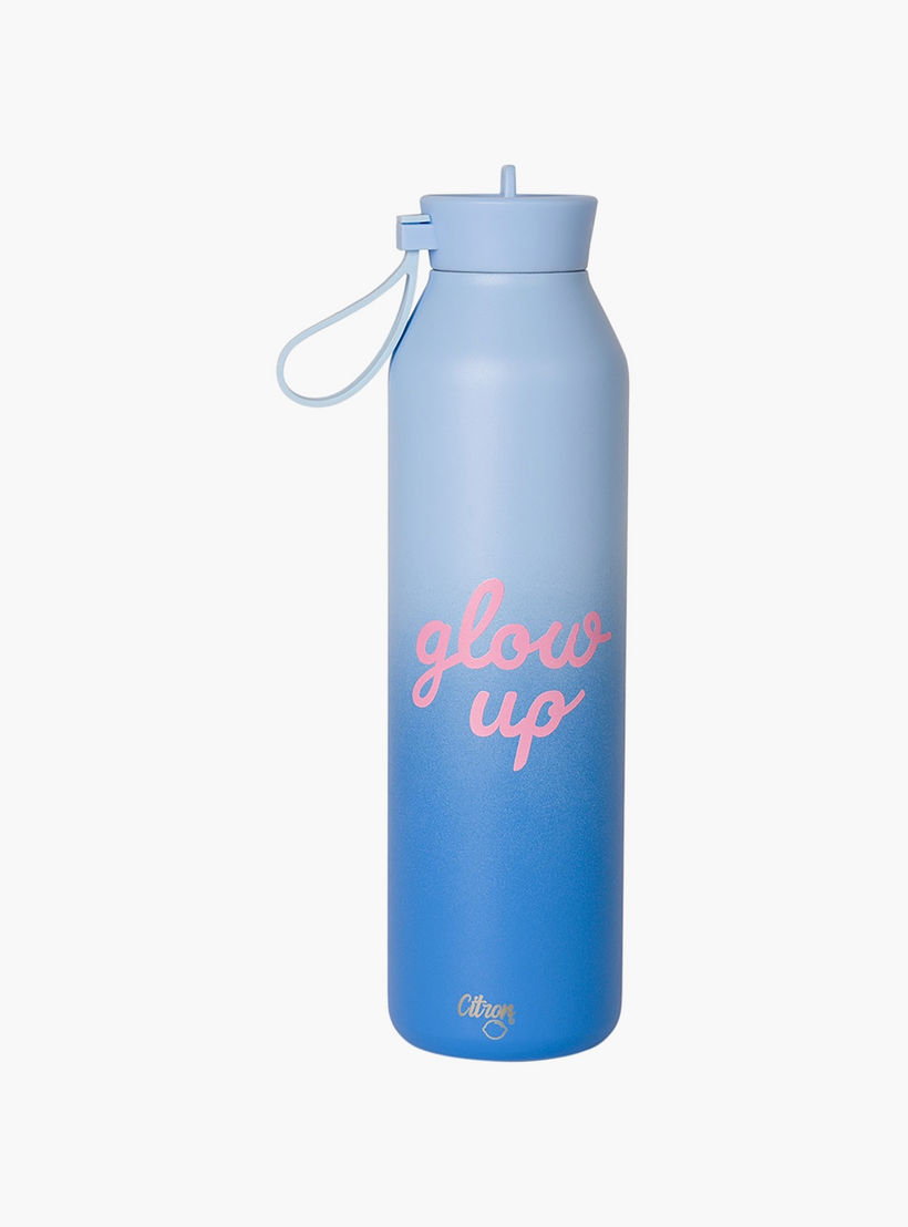 Glow Up Collection Water Bottle-750 Ml-Twisting Lid- (304 Stainless Steel) Multicolor \ 7X26.7-household-dining-drinkserveware-bottles-image-7