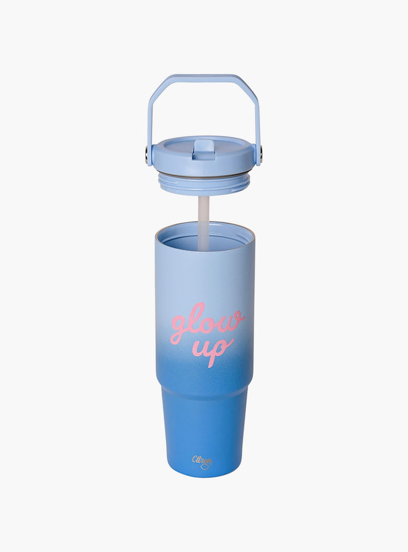 Glow Up Collection Insulated Tumbler-900 Ml-Twisting Lid- (304 Stainless Steel) Multicolor \ 9X30-household-dining-drinkserveware-bottles-image-2