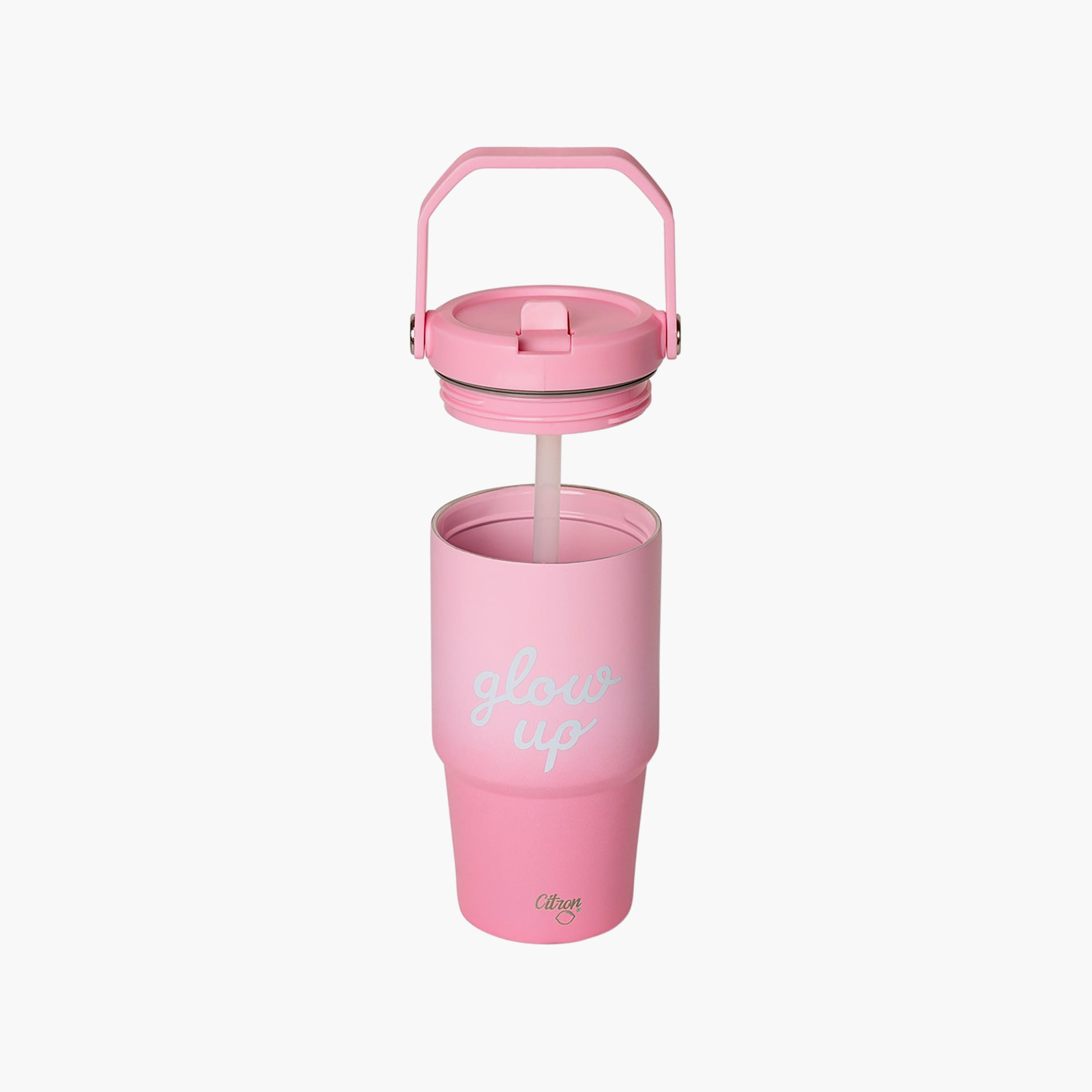 Glow Up Collection Insulated Tumbler-600 Ml-Twisting Lid- (304 Stainless Steel) Multicolor \ 9X24.3-household-dining-drinkserveware-bottles-image-3