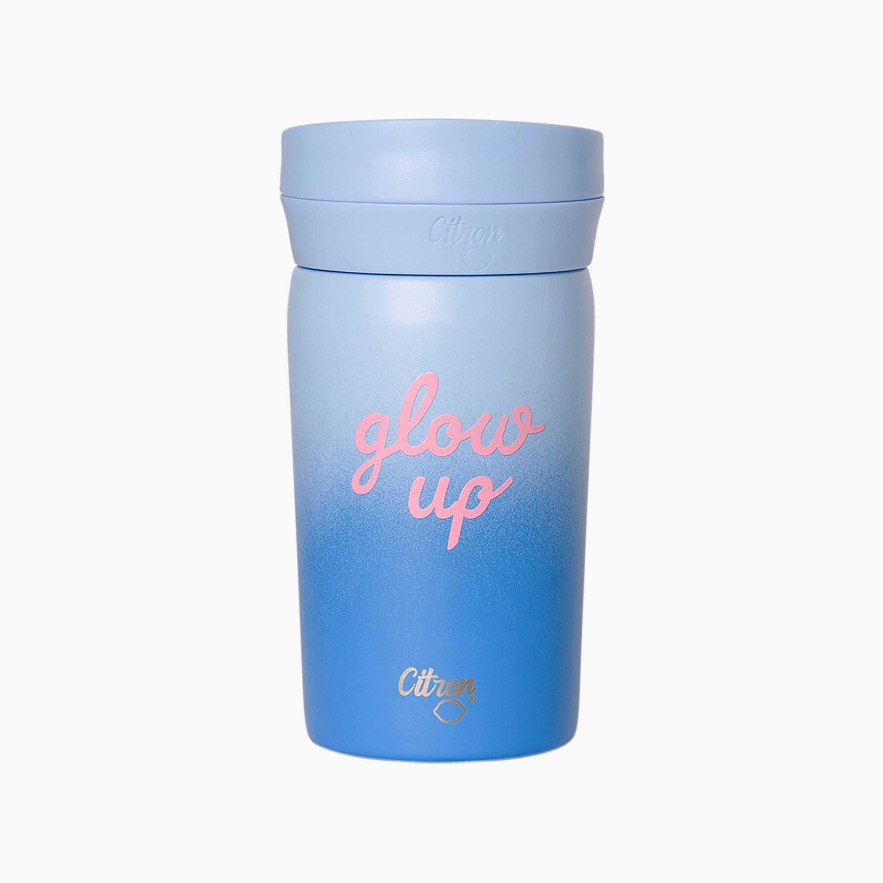 Glow Up Collection Coffee Mug-320 Ml-Twisting Lid- (304 Stainless Steel) Blue \ 7.36X15.2-household-dining-drinkserveware-bottles-image-1