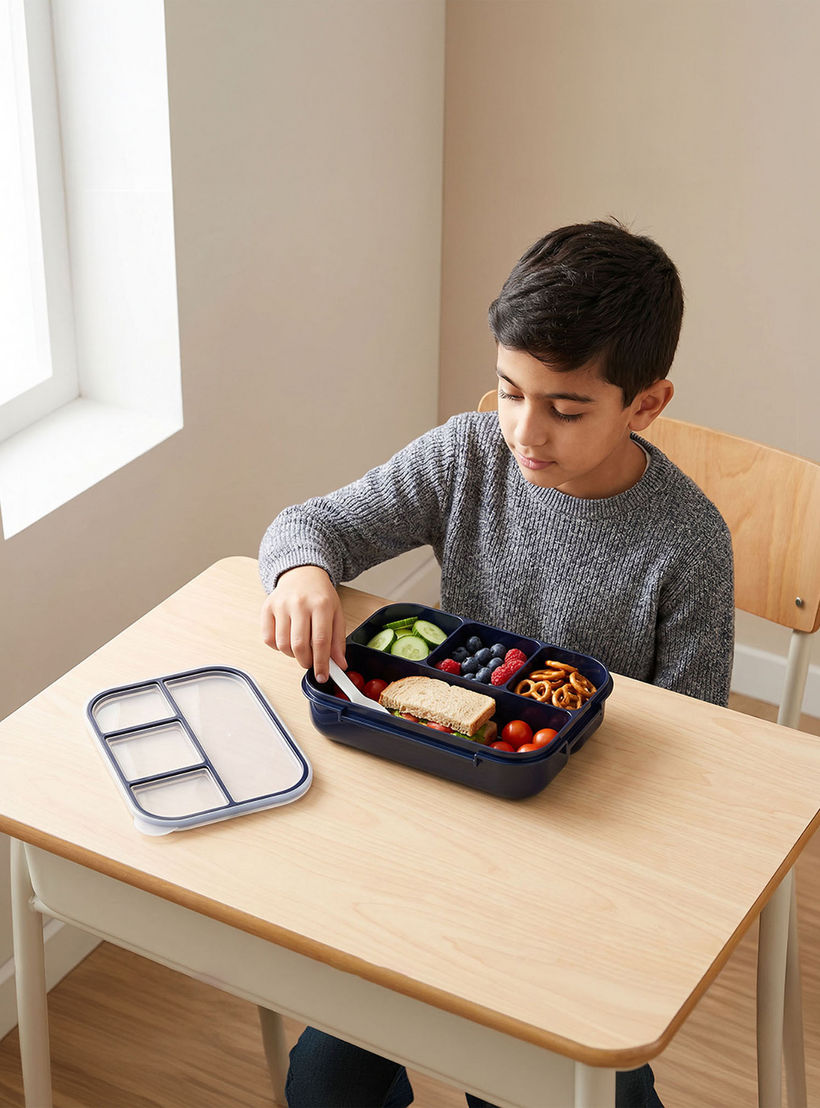 صندوق غداء بينتو سادة للأطفال مع شوكة - 1.3 لتر-school-lunchessentials-lunchboxes-image-2