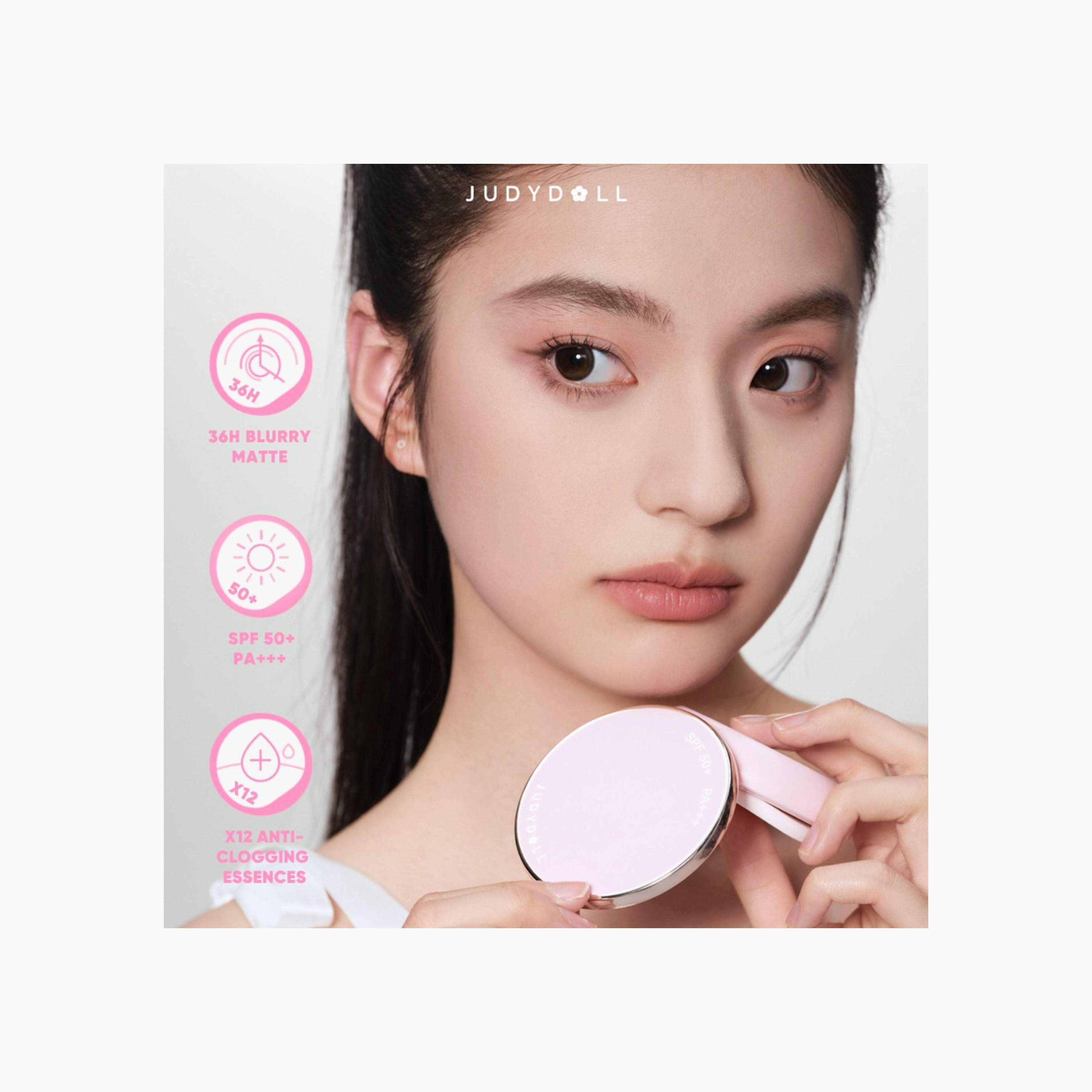 Judydoll Pink Skin Mattte 2-Way Cake Foundation - Beige-beautyandpersonalcare-makeup-face-foundations-image-13