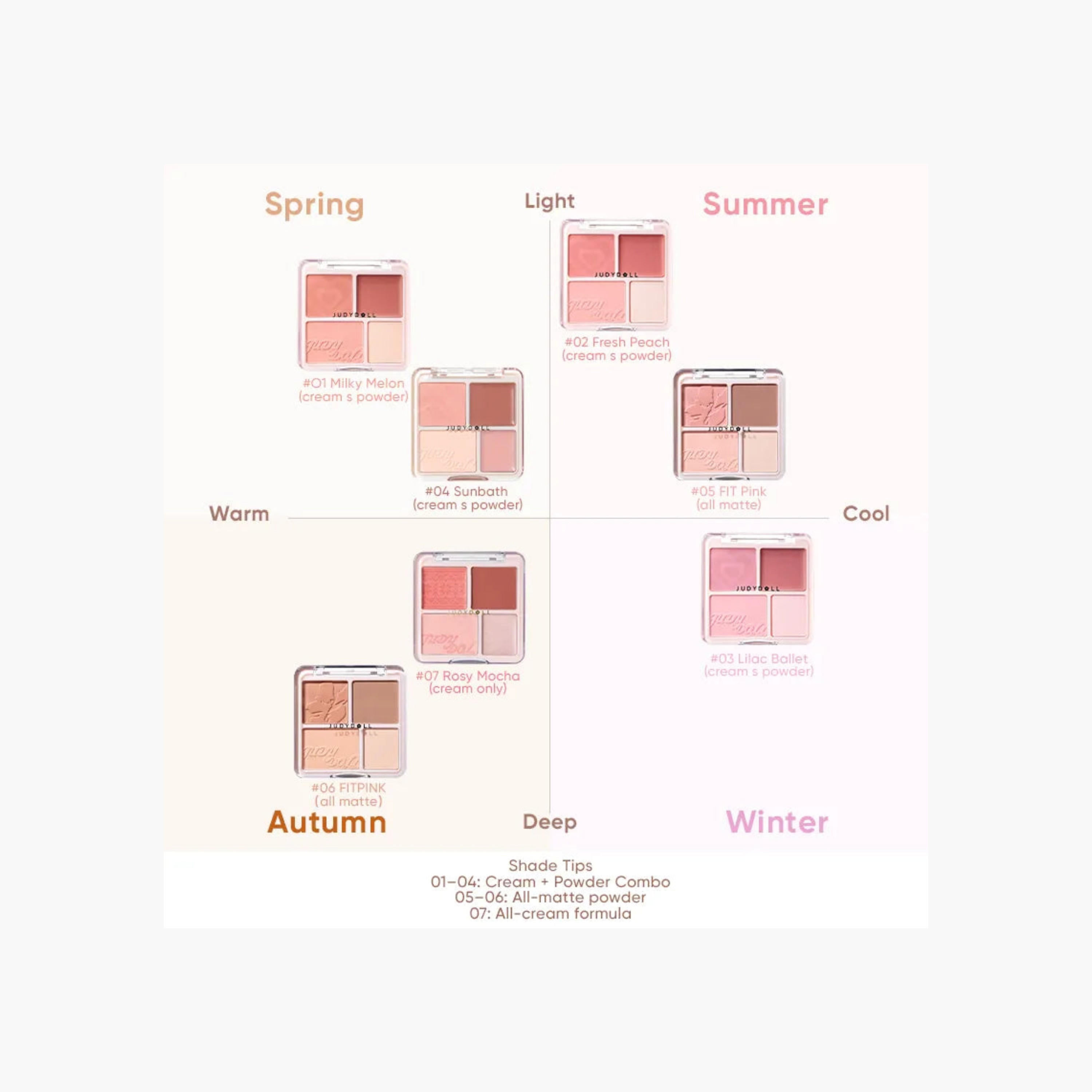 Judydoll Blush&Highlight Palette - 07-beautyandpersonalcare-makeup-face-highlighters-image-3