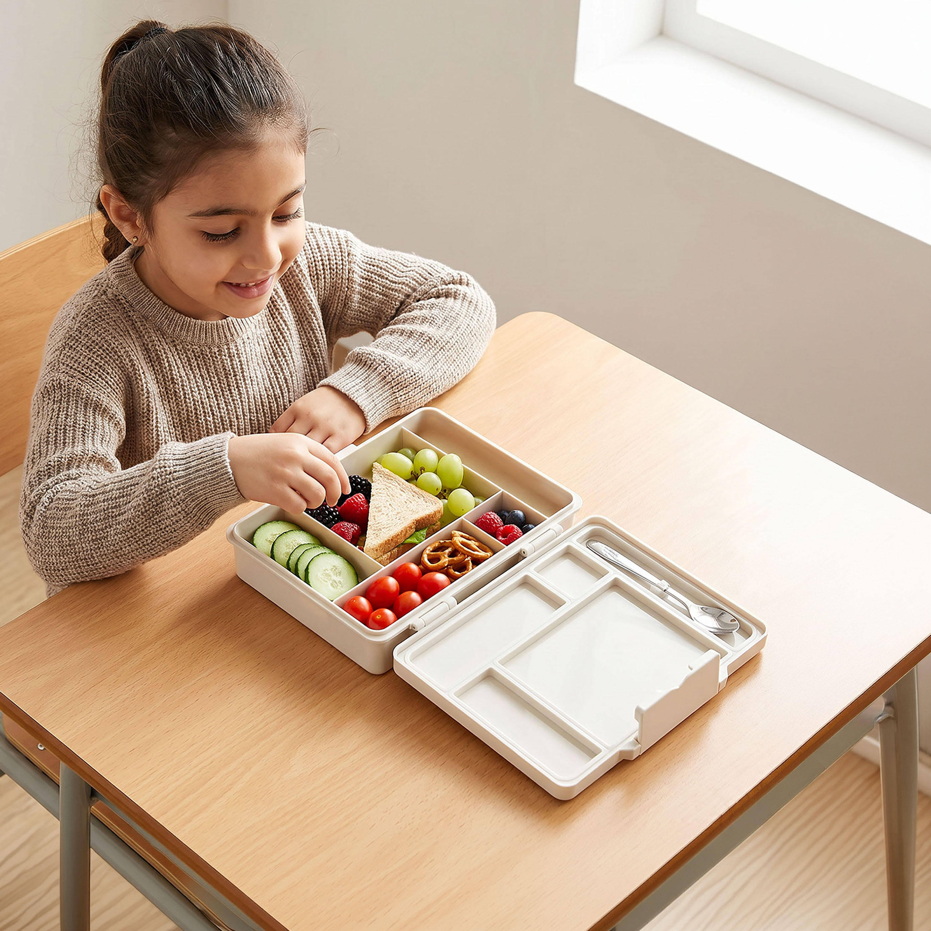 صندوق غداء بـ 5 أقسام وطبعات للبنات من مينمي-school-lunchessentials-lunchboxes-image-3