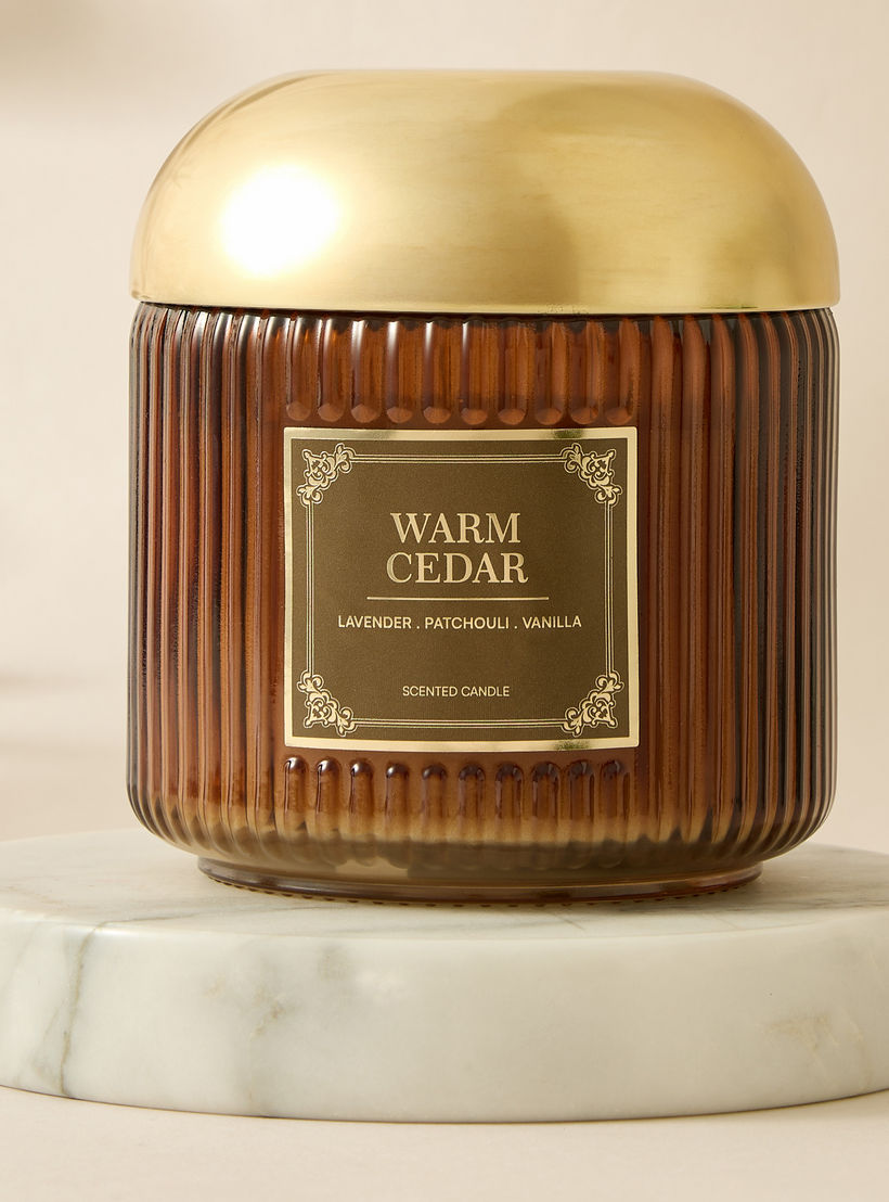 Atelier Warm Cedar Jar Candle - 370 gms-household-homefragrance-candles-image-2