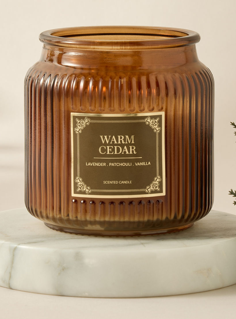 Atelier Warm Cedar Jar Candle - 370 gms-household-homefragrance-candles-image-4