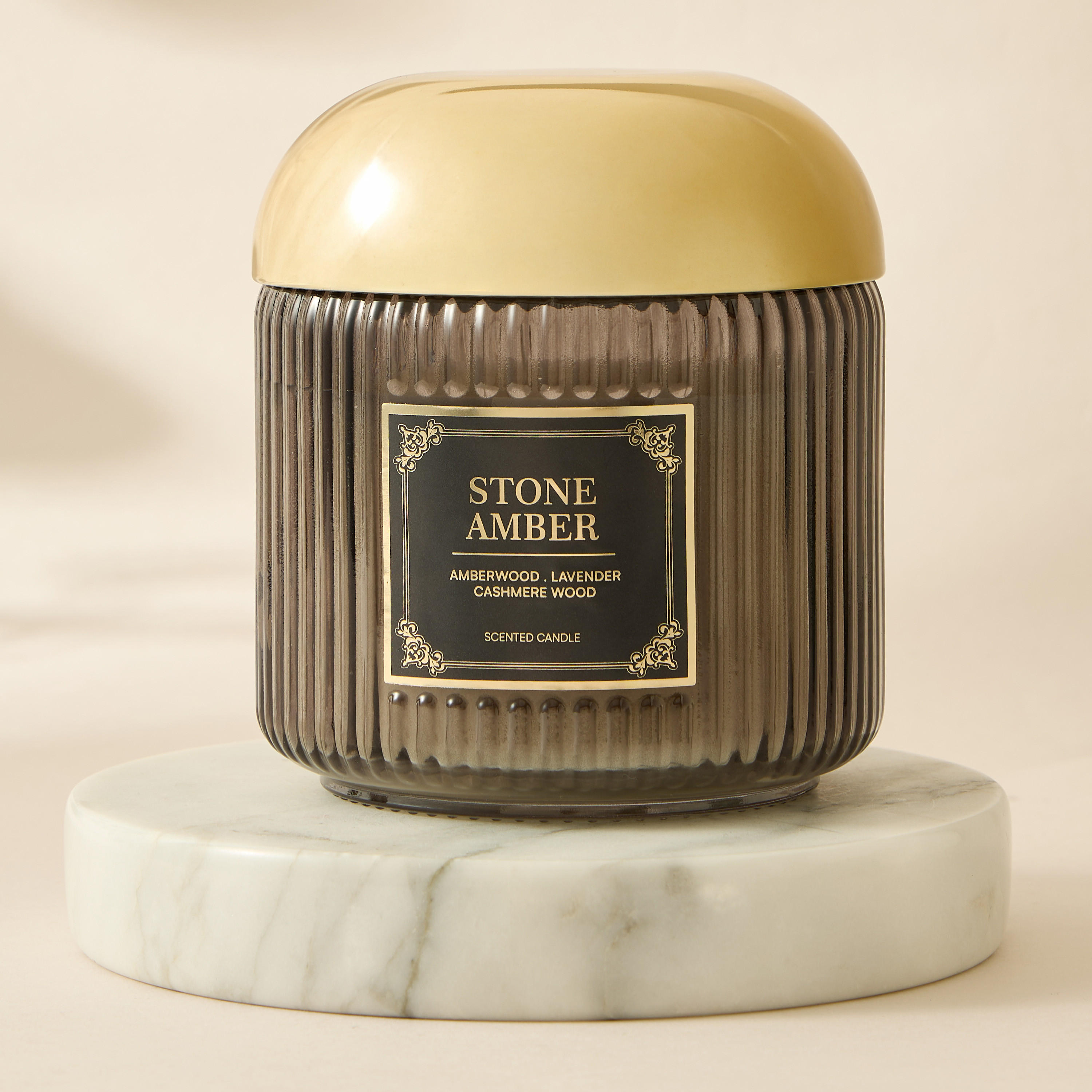 Atelier Stone Amber Jar Candle - 370 gms-household-homefragrance-candles-image-2