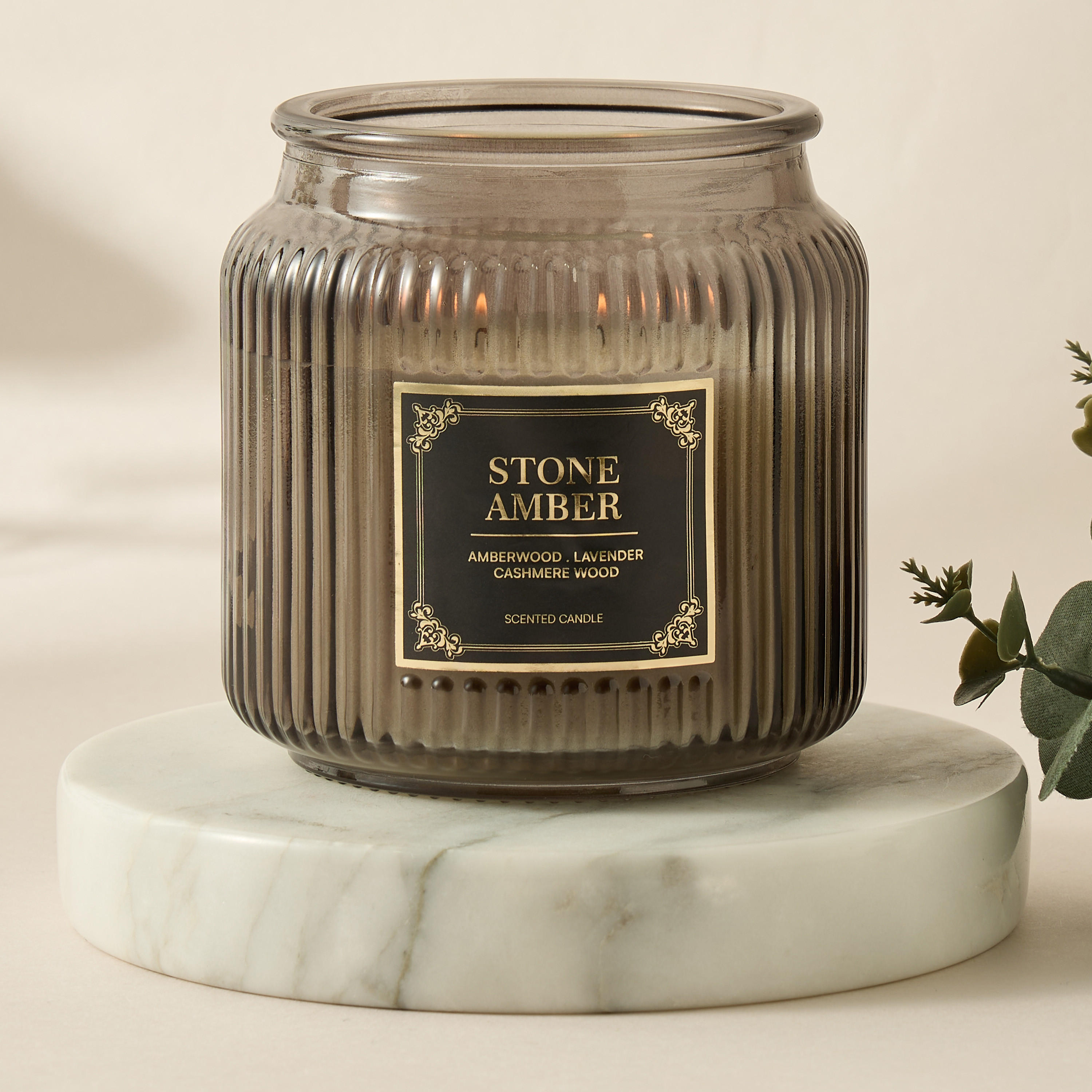 Atelier Stone Amber Jar Candle - 370 gms-household-homefragrance-candles-image-4