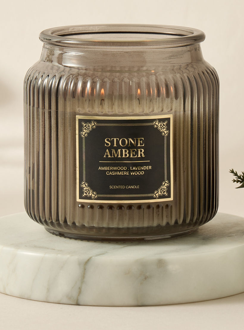 Atelier Stone Amber Jar Candle - 370 gms-household-homefragrance-candles-image-4