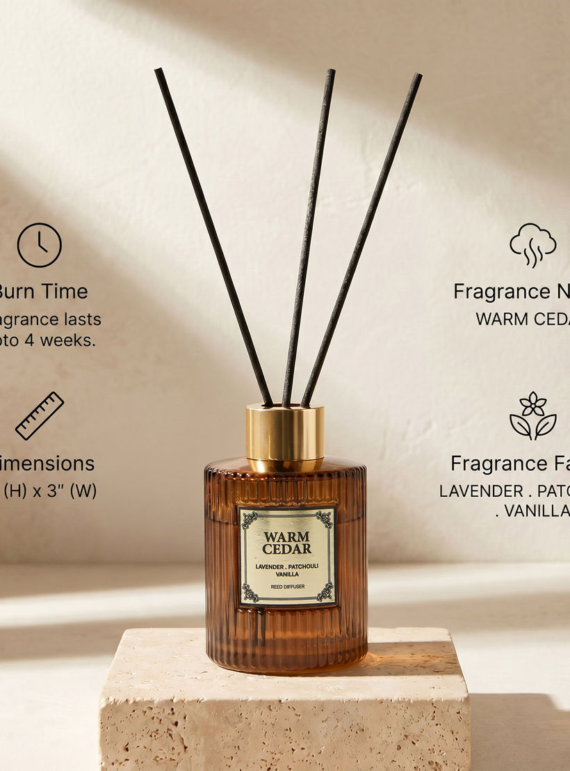 Atelier Warm Cedar Reed Diffuser - 100 ml-household-homefragrance-reeddiffusers-image-6