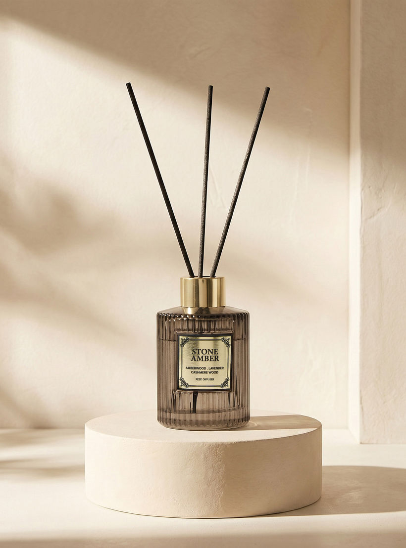 موزع عطور بالأعواد ستون أمبر من أتيليه - 100 مل-household-homefragrance-reeddiffusers-image-1