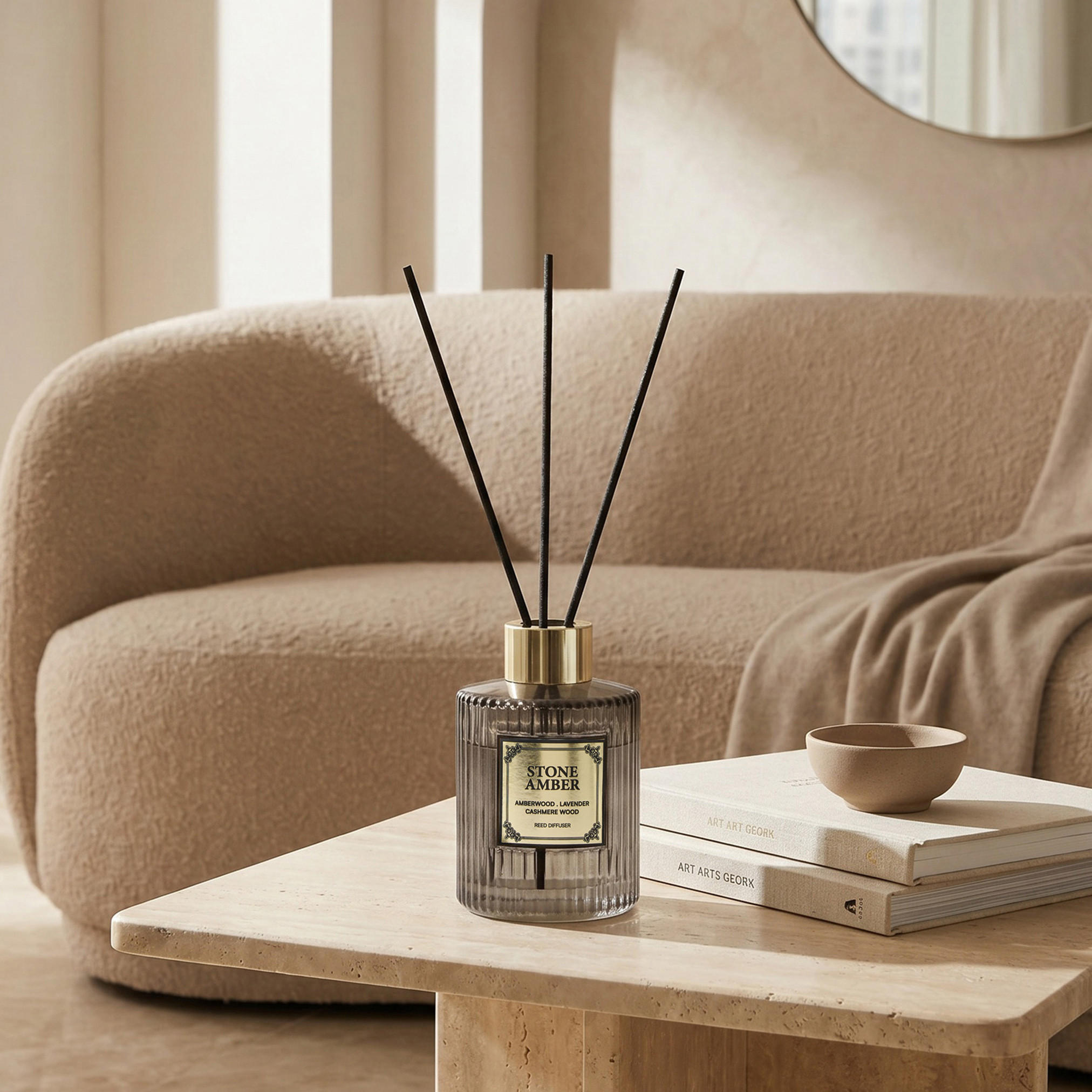 موزع عطور بالأعواد ستون أمبر من أتيليه - 100 مل-household-homefragrance-reeddiffusers-image-4