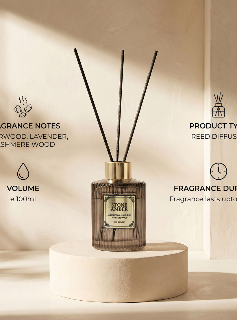 موزع عطور بالأعواد ستون أمبر من أتيليه - 100 مل-household-homefragrance-reeddiffusers-image-6