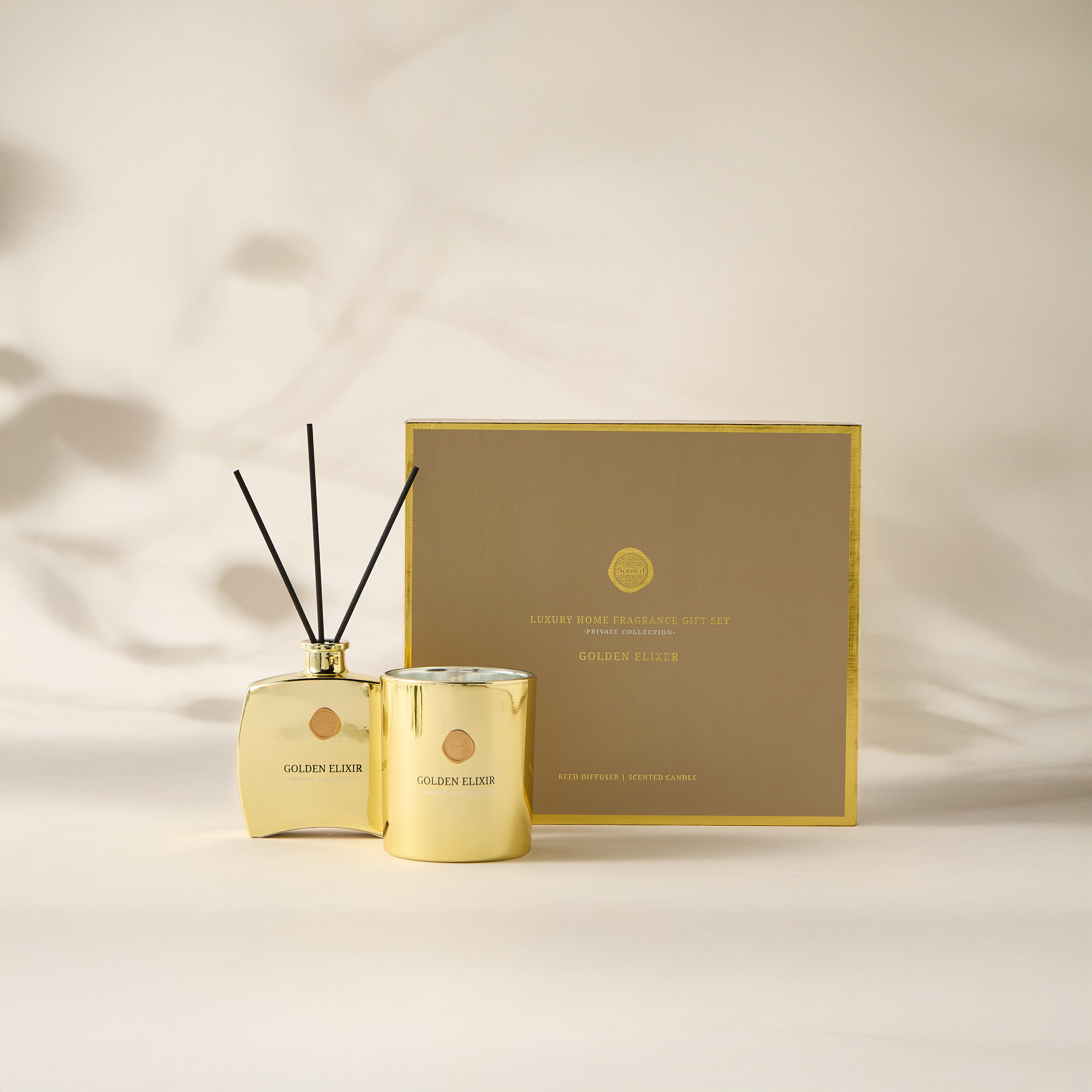 طقم هدايا موزع عطر وشمعة برطمان من سينت دي لندن، جولدن إليكسر-household-homefragrance-fragrancegiftset-image-3