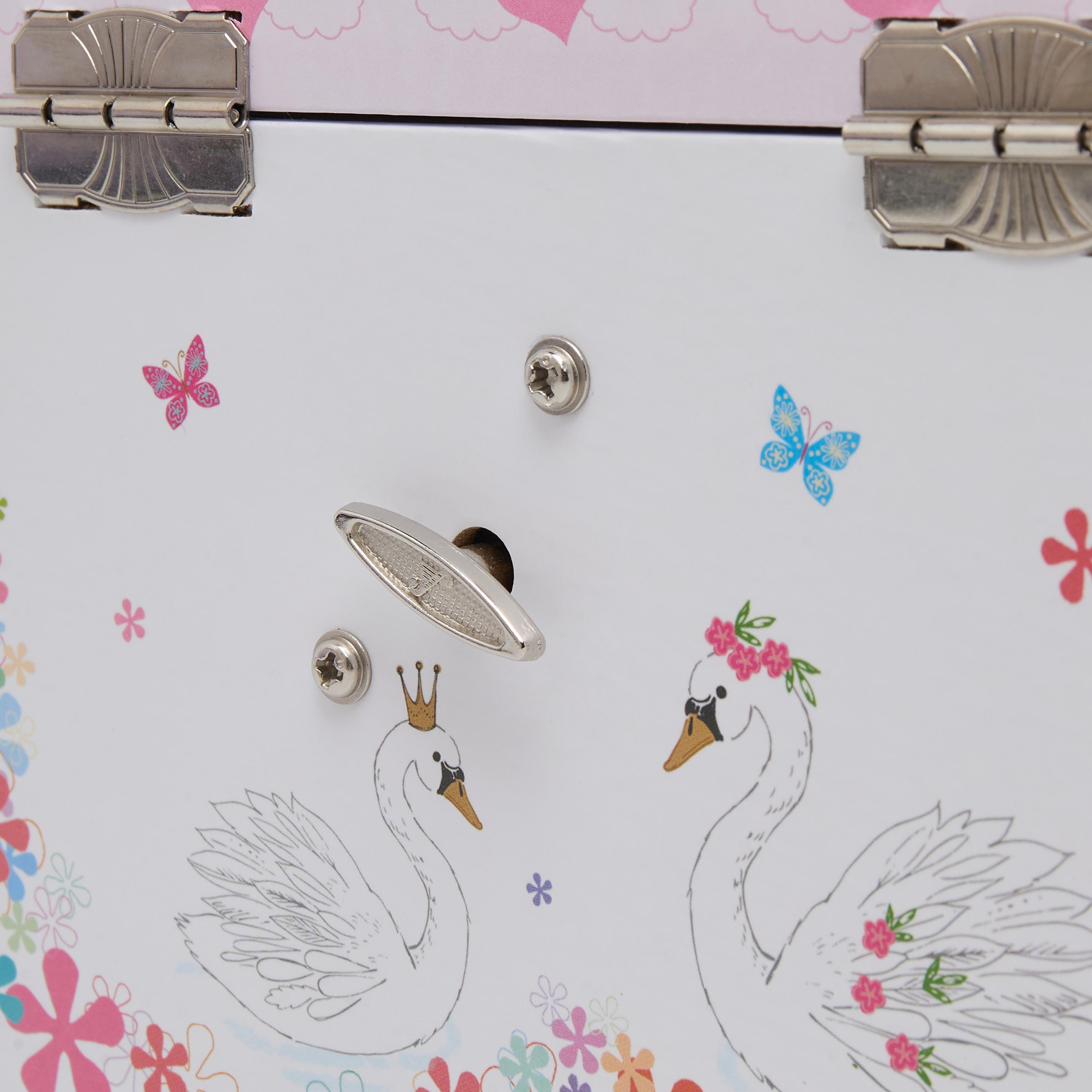 Findz 4 Compartment Jewellery Organizer Ballerina Print - 16.8x13x14 cm-women-watchesandjewellery-jewellery-storage-image-1