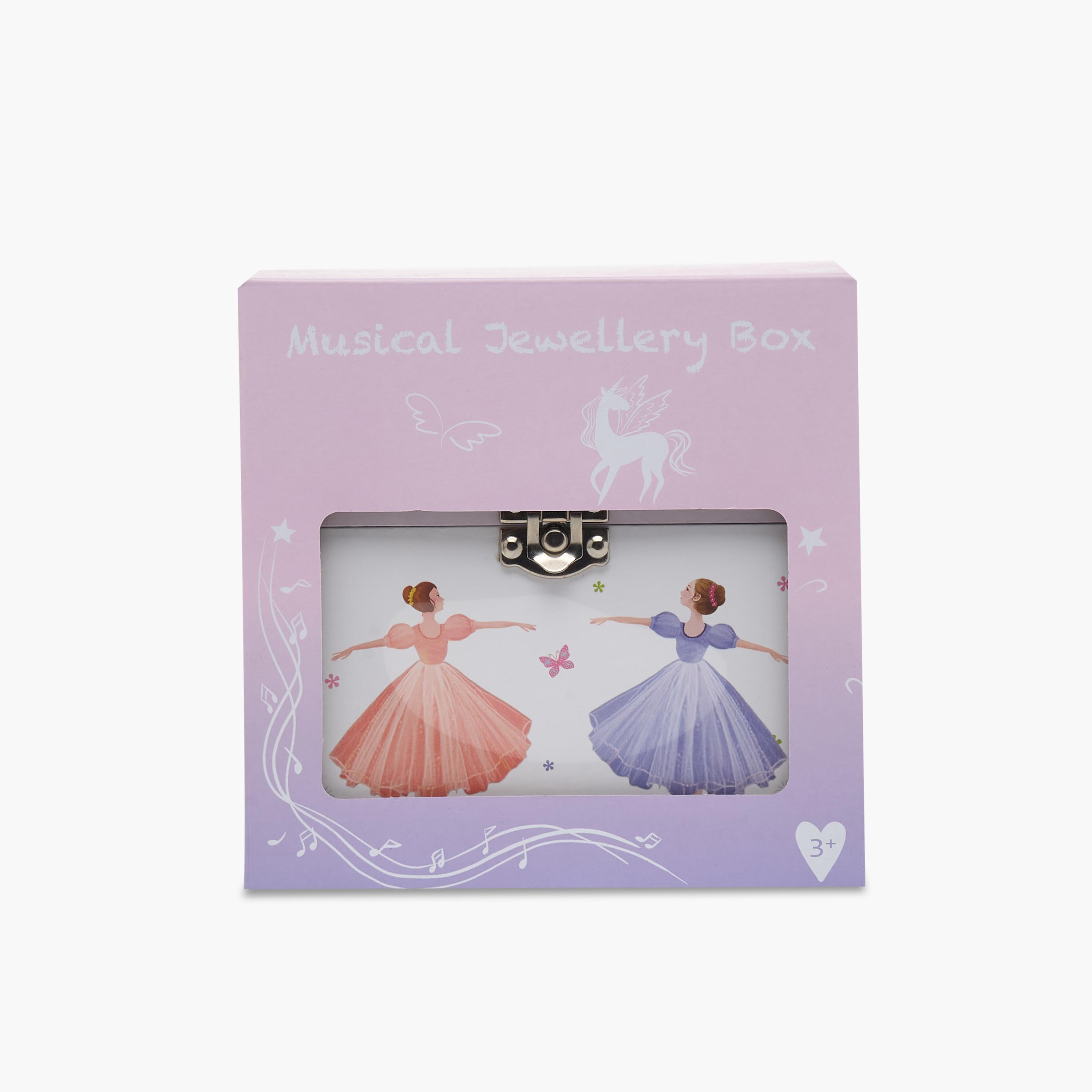 Findz 4 Compartment Jewellery Organizer Ballerina Print - 16.8x13x14 cm-women-watchesandjewellery-jewellery-storage-image-2