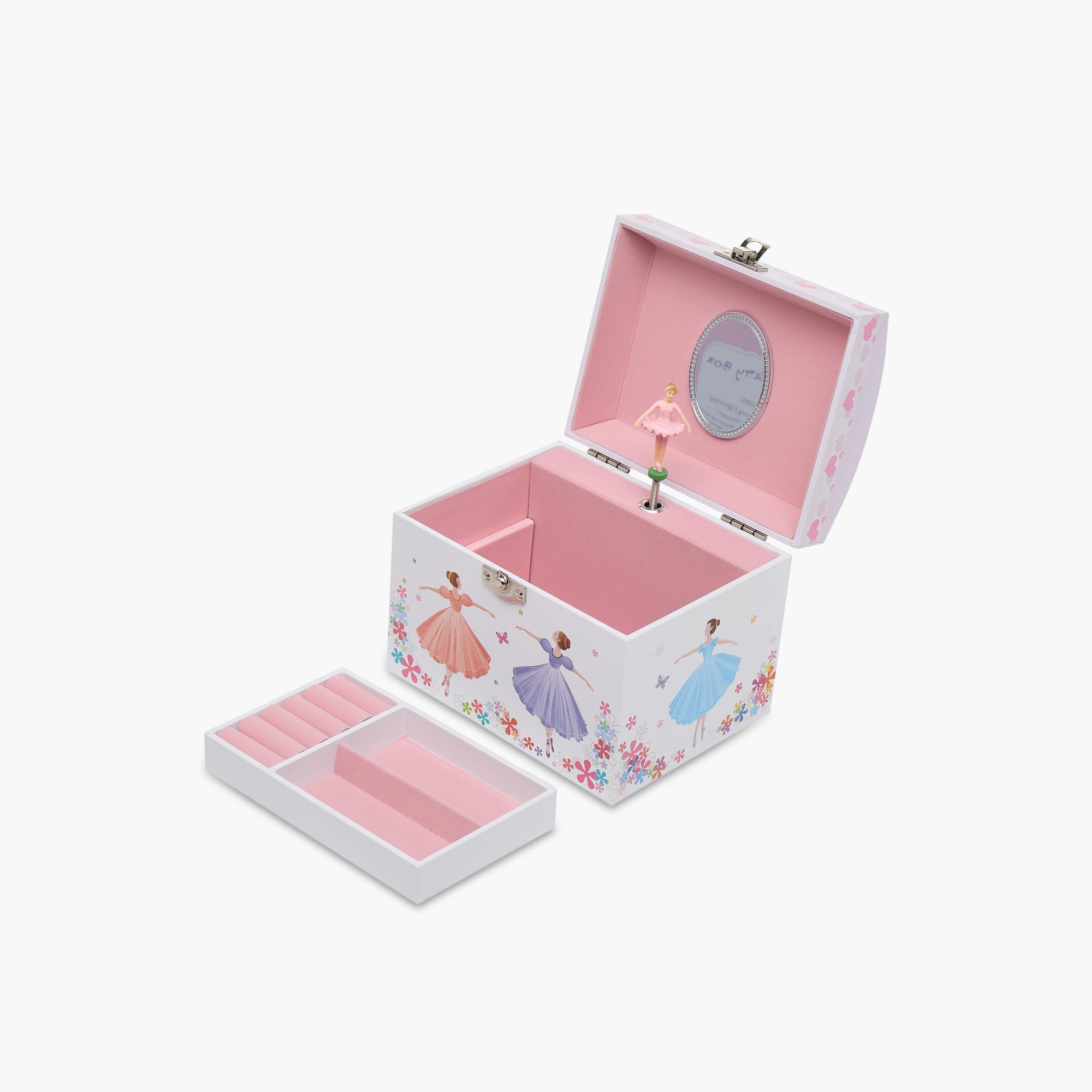 Findz 4 Compartment Jewellery Organizer Ballerina Print - 16.8x13x14 cm-women-watchesandjewellery-jewellery-storage-image-8