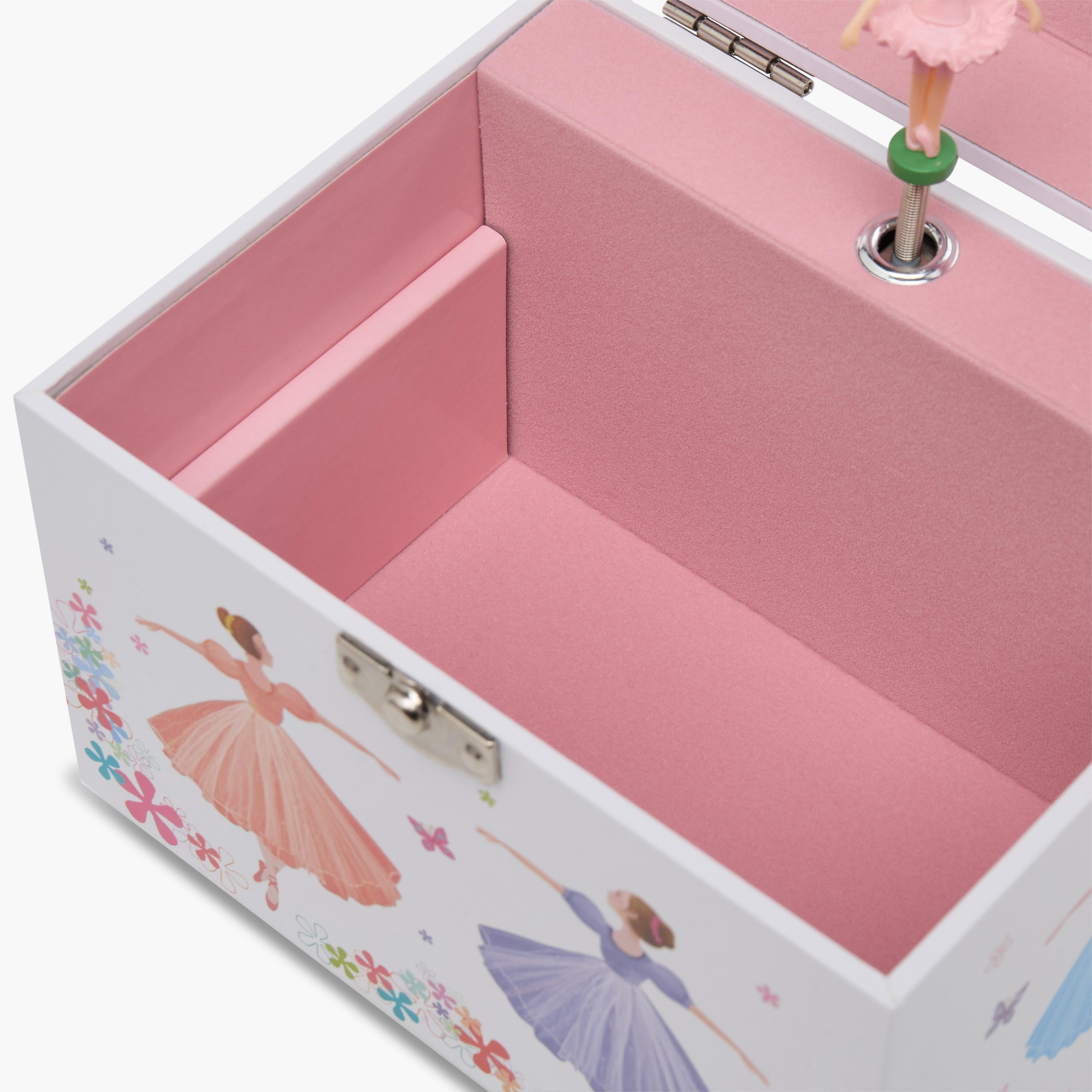 Findz 4 Compartment Jewellery Organizer Ballerina Print - 16.8x13x14 cm-women-watchesandjewellery-jewellery-storage-image-11