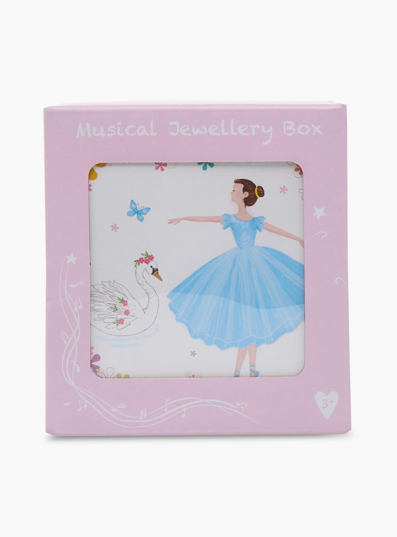 Findz 2 Compartment Jewellery Organizer Ballerina Print -10.5x10.5x8.5 cm-women-watchesandjewellery-jewellery-storage-image-10