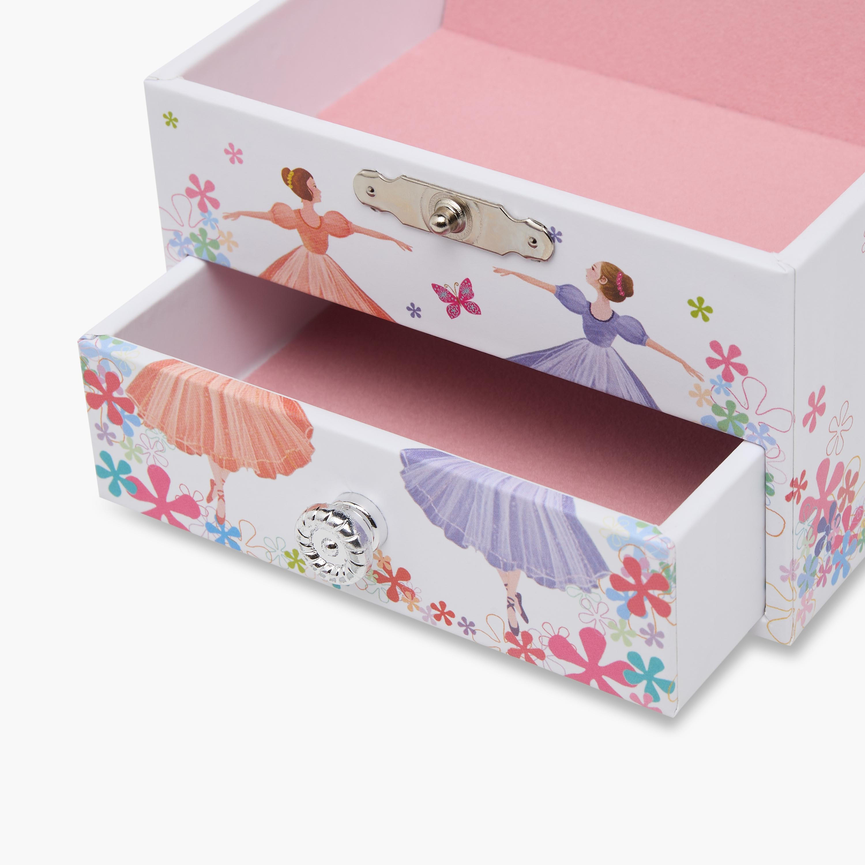 Findz 2 Compartment Jewellery Organizer Ballerina Print -10.5x10.5x8.5 cm-women-watchesandjewellery-jewellery-storage-image-6